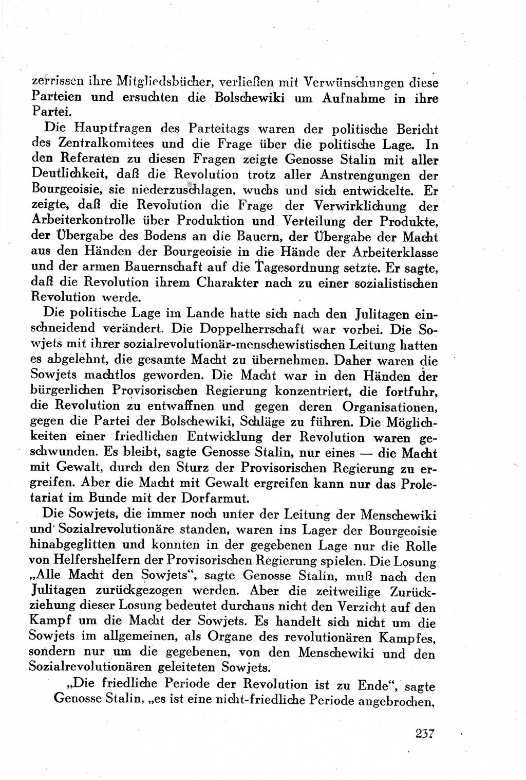 Geschichte der Kommunistischen Partei der Sowjetunion (KPdSU) [Sowjetische Besatzungszone (SBZ) Deutschlands] 1946, Seite 237 (Gesch. KPdSU SBZ Dtl. 1946, S. 237)