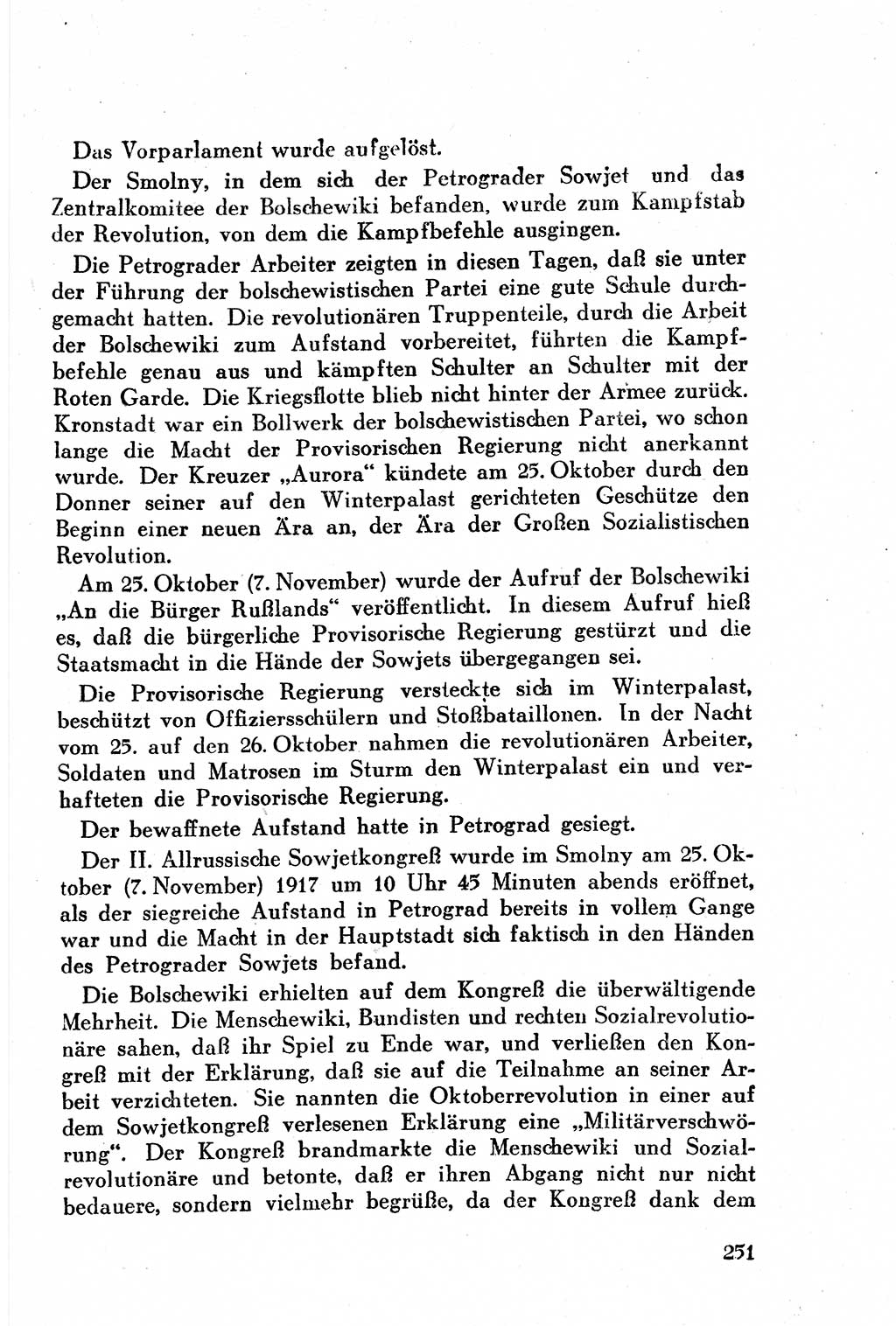Geschichte der Kommunistischen Partei der Sowjetunion (KPdSU) [Sowjetische Besatzungszone (SBZ) Deutschlands] 1946, Seite 251 (Gesch. KPdSU SBZ Dtl. 1946, S. 251)