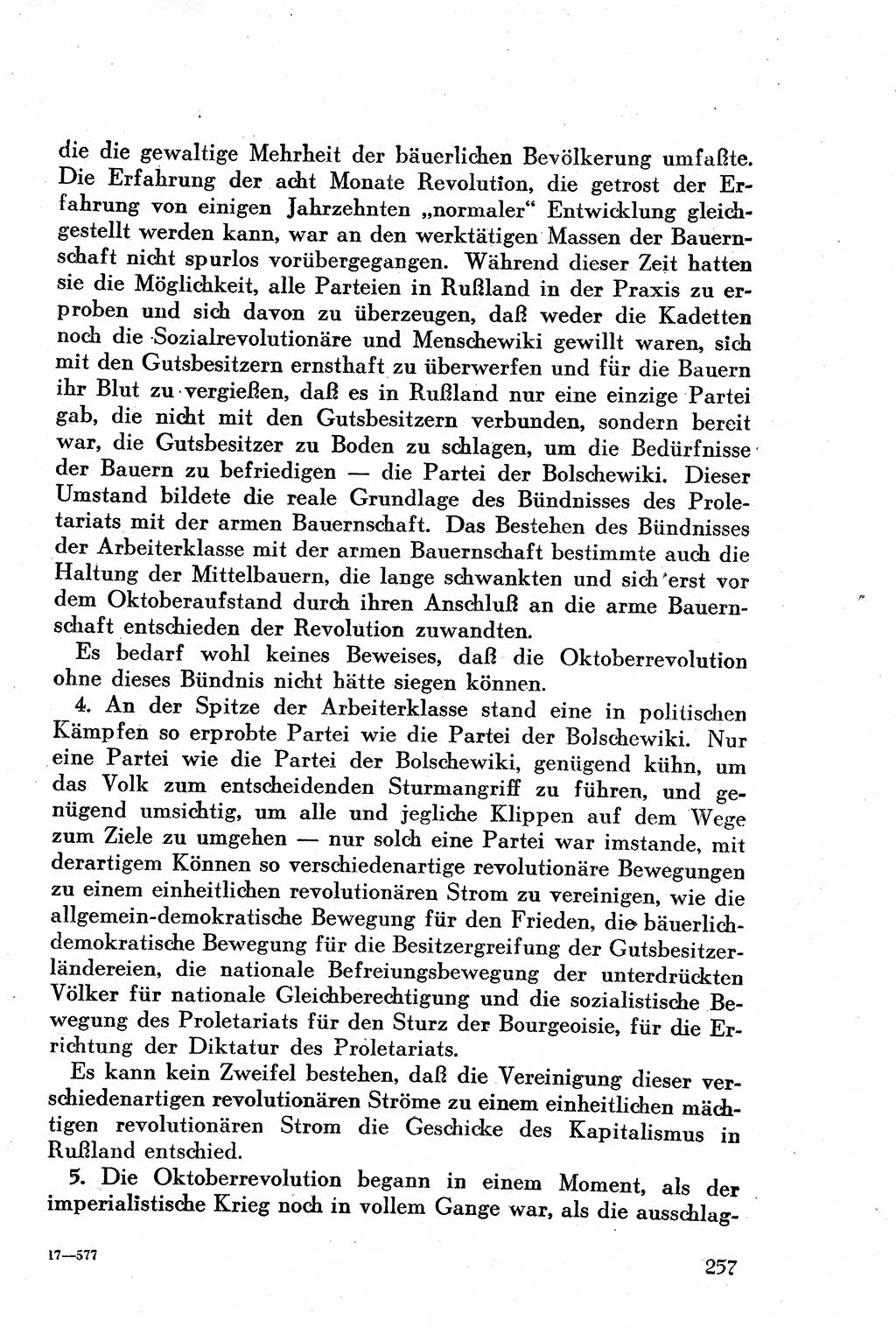 Geschichte der Kommunistischen Partei der Sowjetunion (KPdSU) [Sowjetische Besatzungszone (SBZ) Deutschlands] 1946, Seite 257 (Gesch. KPdSU SBZ Dtl. 1946, S. 257)