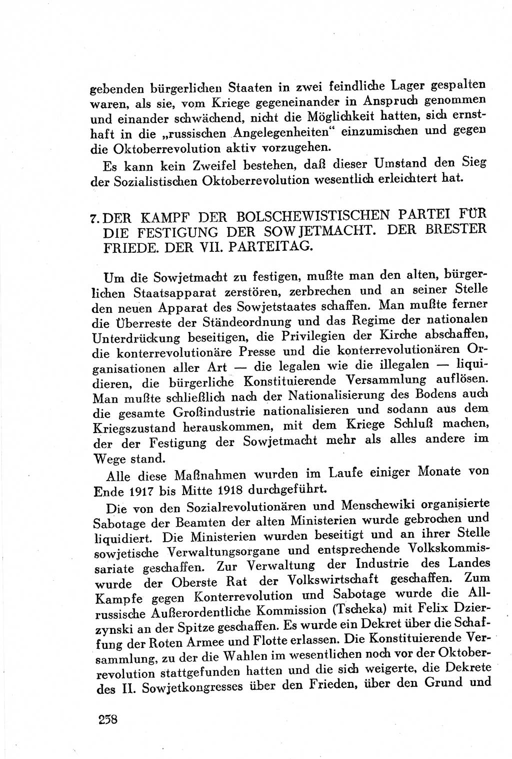 Geschichte der Kommunistischen Partei der Sowjetunion (KPdSU) [Sowjetische Besatzungszone (SBZ) Deutschlands] 1946, Seite 258 (Gesch. KPdSU SBZ Dtl. 1946, S. 258)