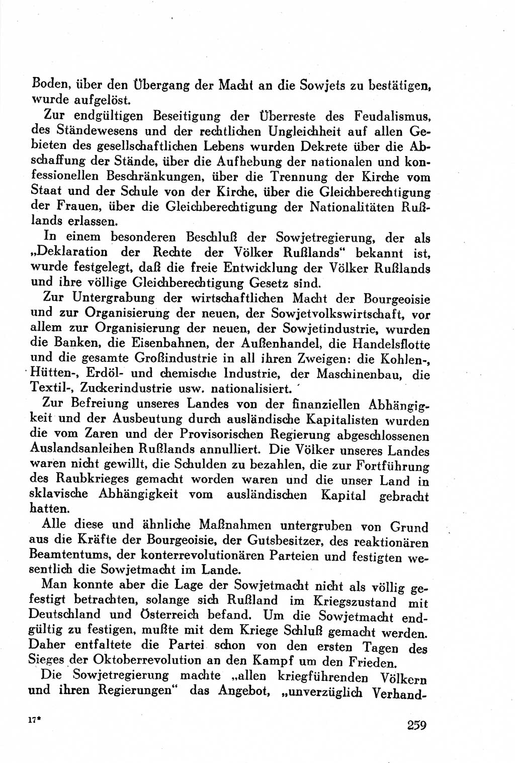 Geschichte der Kommunistischen Partei der Sowjetunion (KPdSU) [Sowjetische Besatzungszone (SBZ) Deutschlands] 1946, Seite 259 (Gesch. KPdSU SBZ Dtl. 1946, S. 259)