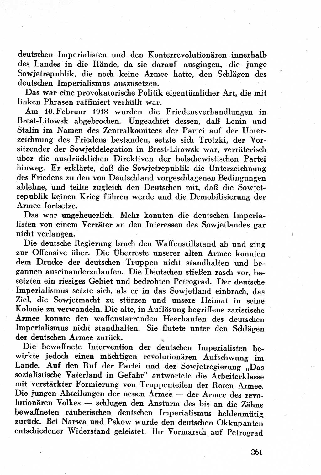 Geschichte der Kommunistischen Partei der Sowjetunion (KPdSU) [Sowjetische Besatzungszone (SBZ) Deutschlands] 1946, Seite 261 (Gesch. KPdSU SBZ Dtl. 1946, S. 261)