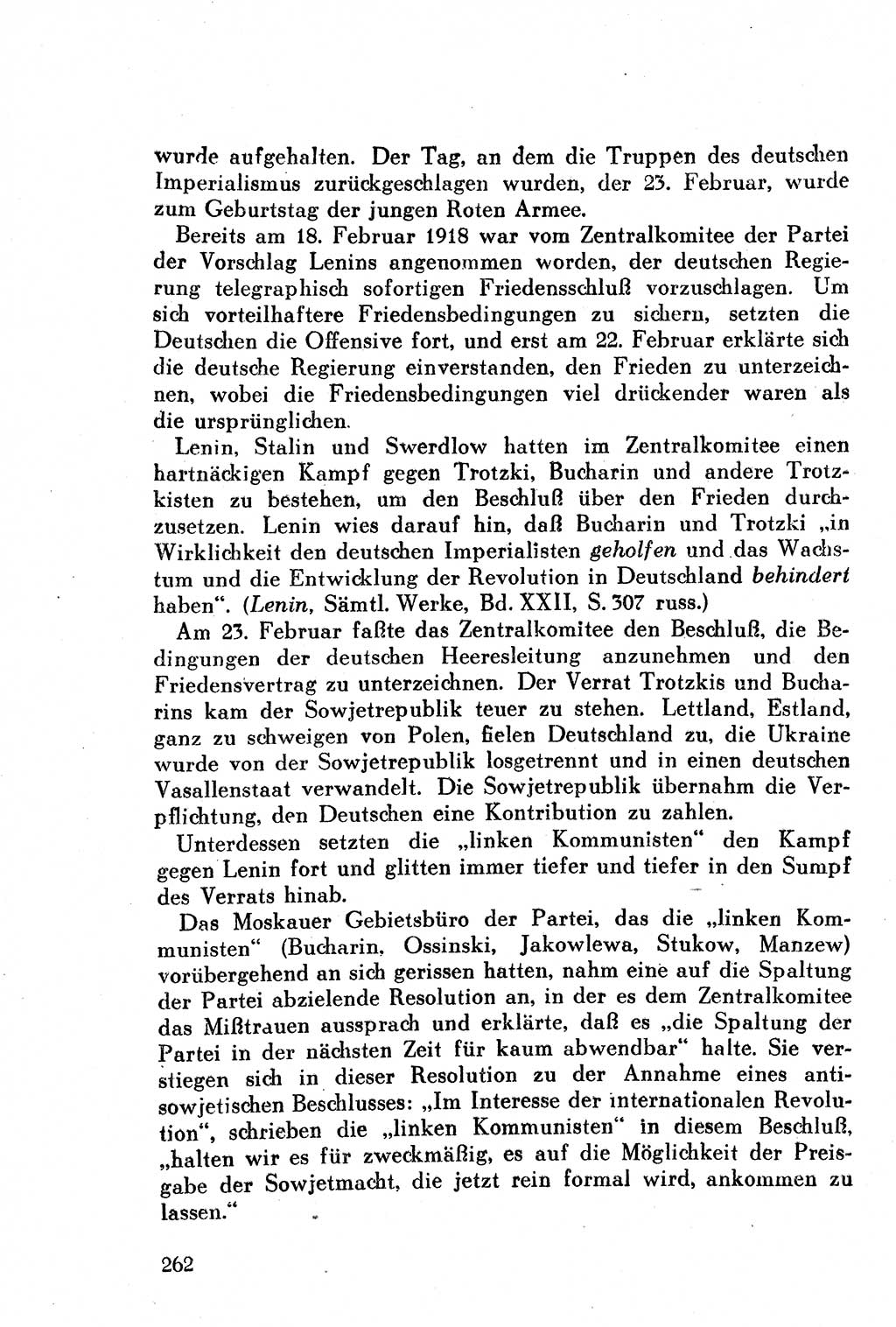 Geschichte der Kommunistischen Partei der Sowjetunion (KPdSU) [Sowjetische Besatzungszone (SBZ) Deutschlands] 1946, Seite 262 (Gesch. KPdSU SBZ Dtl. 1946, S. 262)