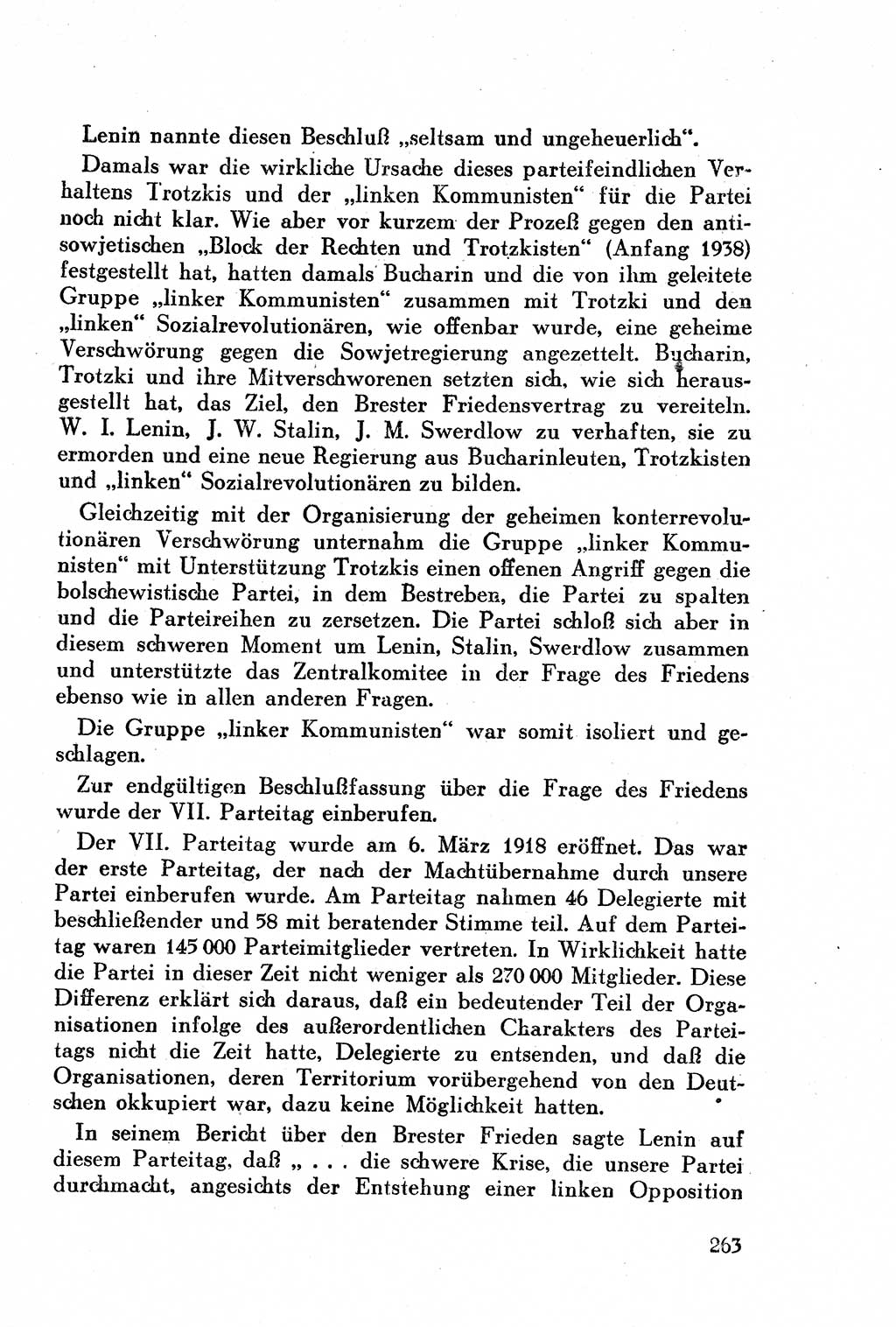 Geschichte der Kommunistischen Partei der Sowjetunion (KPdSU) [Sowjetische Besatzungszone (SBZ) Deutschlands] 1946, Seite 263 (Gesch. KPdSU SBZ Dtl. 1946, S. 263)