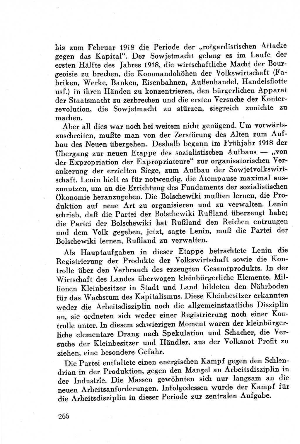 Geschichte der Kommunistischen Partei der Sowjetunion (KPdSU) [Sowjetische Besatzungszone (SBZ) Deutschlands] 1946, Seite 266 (Gesch. KPdSU SBZ Dtl. 1946, S. 266)