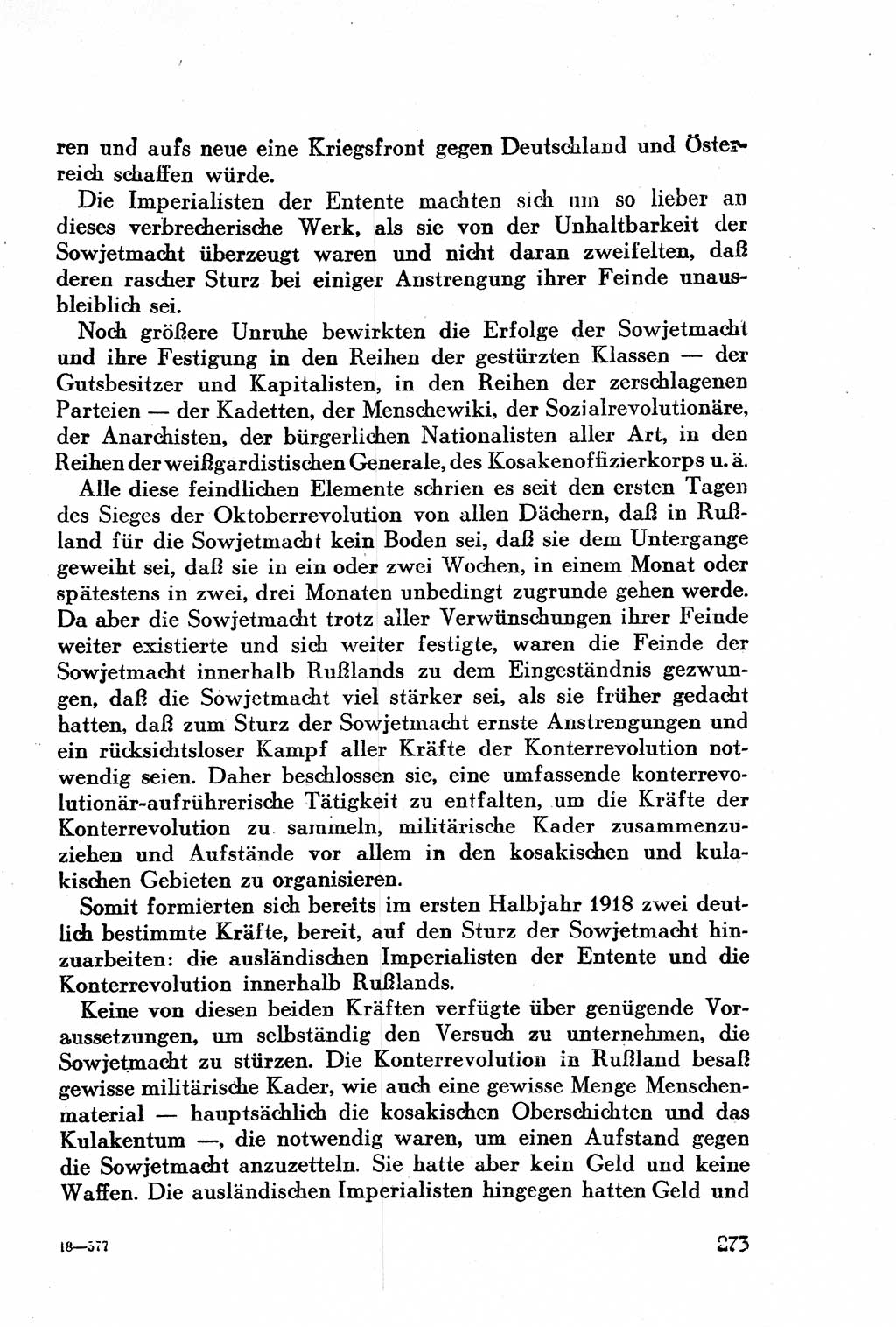 Geschichte der Kommunistischen Partei der Sowjetunion (KPdSU) [Sowjetische Besatzungszone (SBZ) Deutschlands] 1946, Seite 273 (Gesch. KPdSU SBZ Dtl. 1946, S. 273)