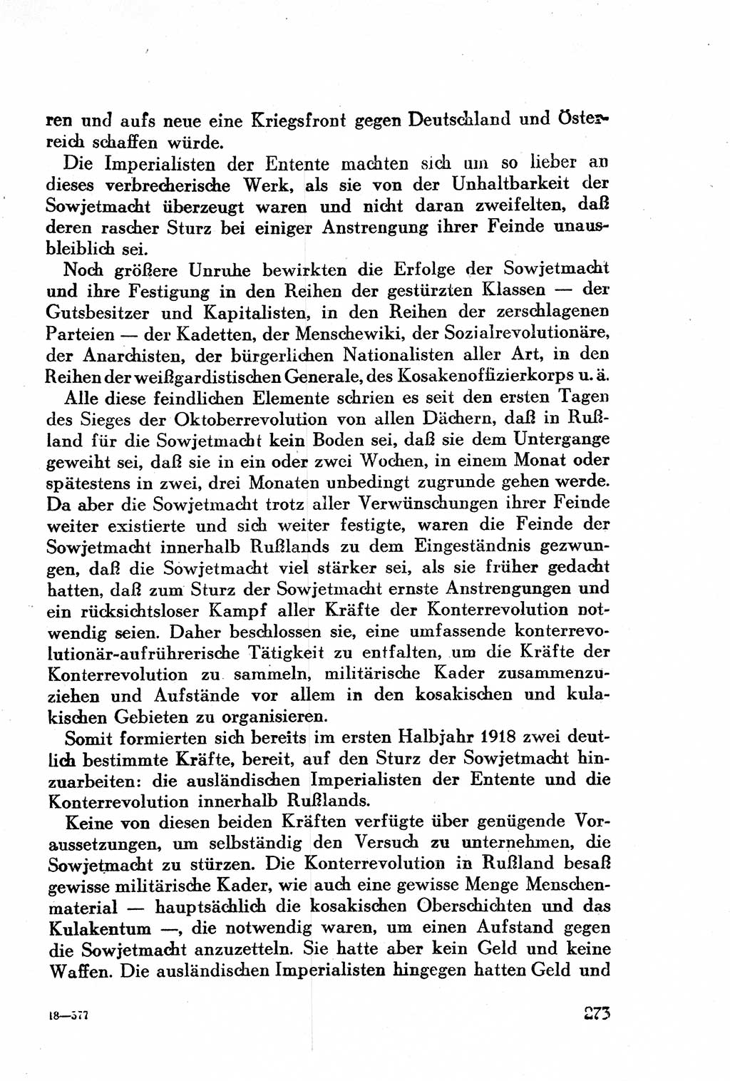 Geschichte der Kommunistischen Partei der Sowjetunion (KPdSU) [Sowjetische Besatzungszone (SBZ) Deutschlands] 1946, Seite 273 (Gesch. KPdSU SBZ Dtl. 1946, S. 273)