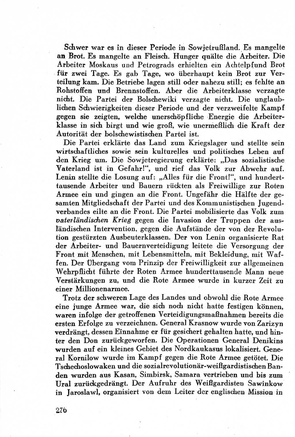 Geschichte der Kommunistischen Partei der Sowjetunion (KPdSU) [Sowjetische Besatzungszone (SBZ) Deutschlands] 1946, Seite 276 (Gesch. KPdSU SBZ Dtl. 1946, S. 276)
