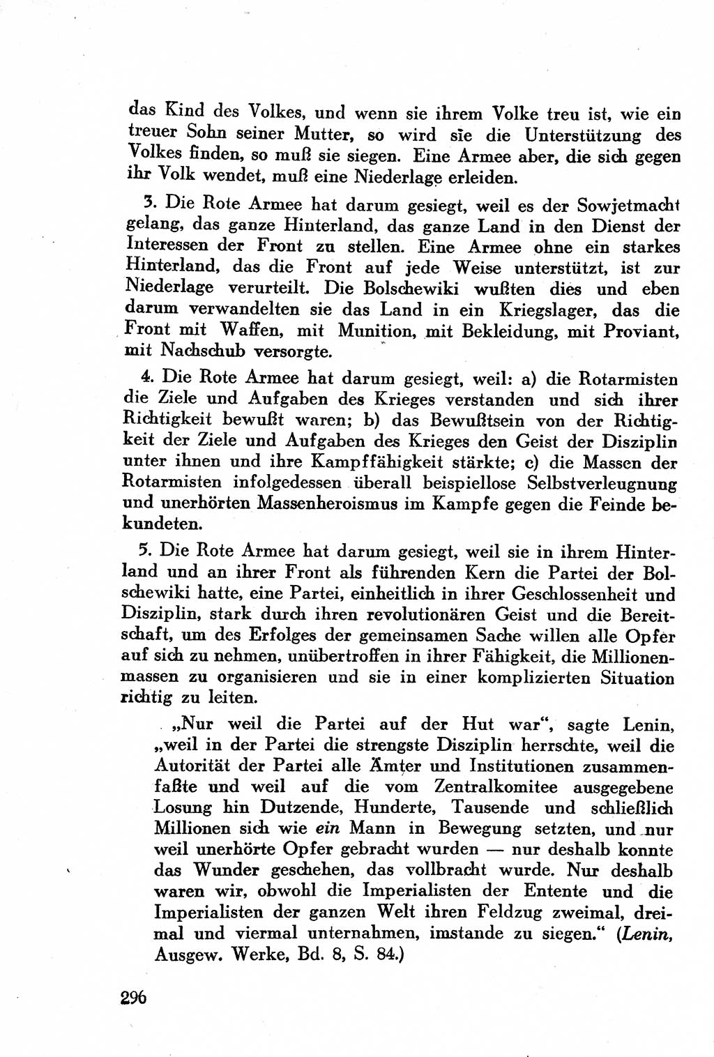 Geschichte der Kommunistischen Partei der Sowjetunion (KPdSU) [Sowjetische Besatzungszone (SBZ) Deutschlands] 1946, Seite 296 (Gesch. KPdSU SBZ Dtl. 1946, S. 296)