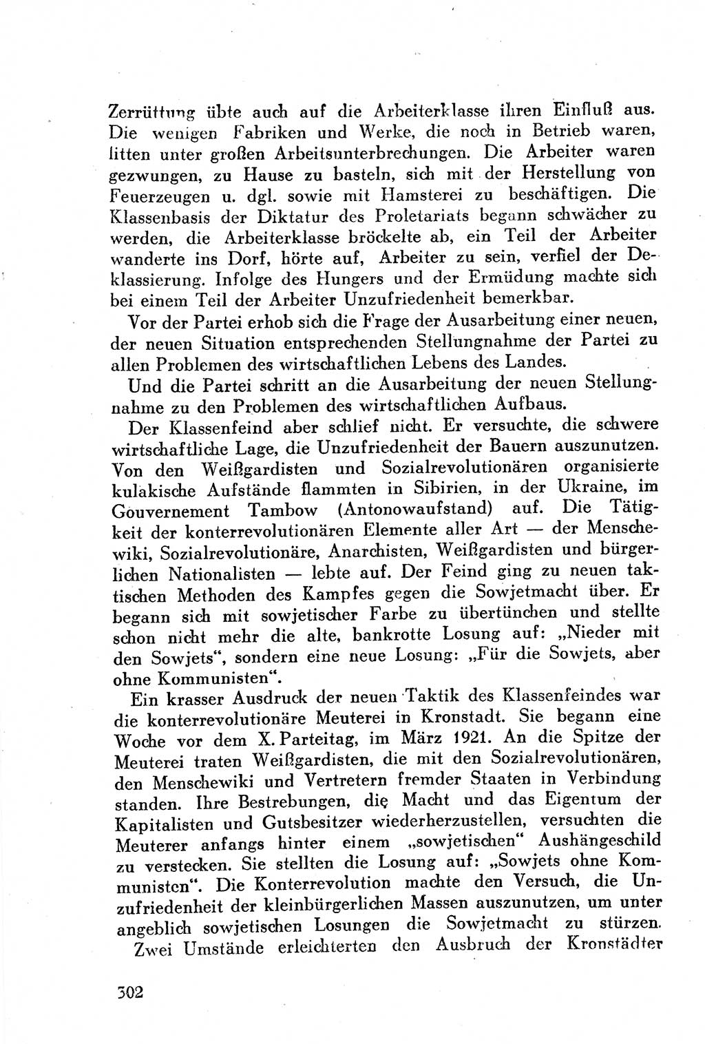 Geschichte der Kommunistischen Partei der Sowjetunion (KPdSU) [Sowjetische Besatzungszone (SBZ) Deutschlands] 1946, Seite 302 (Gesch. KPdSU SBZ Dtl. 1946, S. 302)