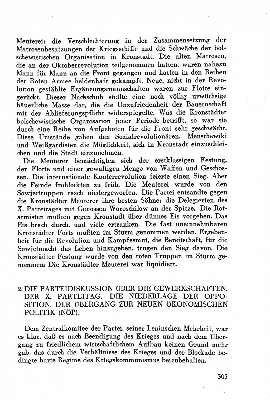 Geschichte der Kommunistischen Partei der Sowjetunion (KPdSU) [Sowjetische Besatzungszone (SBZ) Deutschlands] 1946, Seite 303 (Gesch. KPdSU SBZ Dtl. 1946, S. 303)