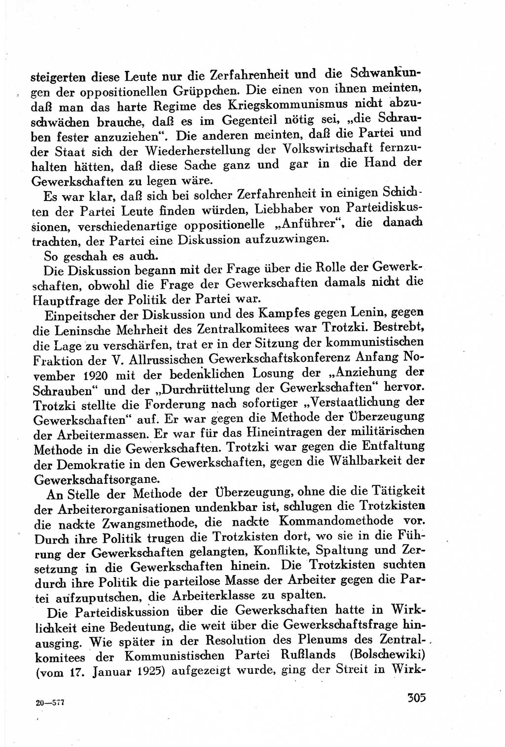 Geschichte der Kommunistischen Partei der Sowjetunion (KPdSU) [Sowjetische Besatzungszone (SBZ) Deutschlands] 1946, Seite 305 (Gesch. KPdSU SBZ Dtl. 1946, S. 305)