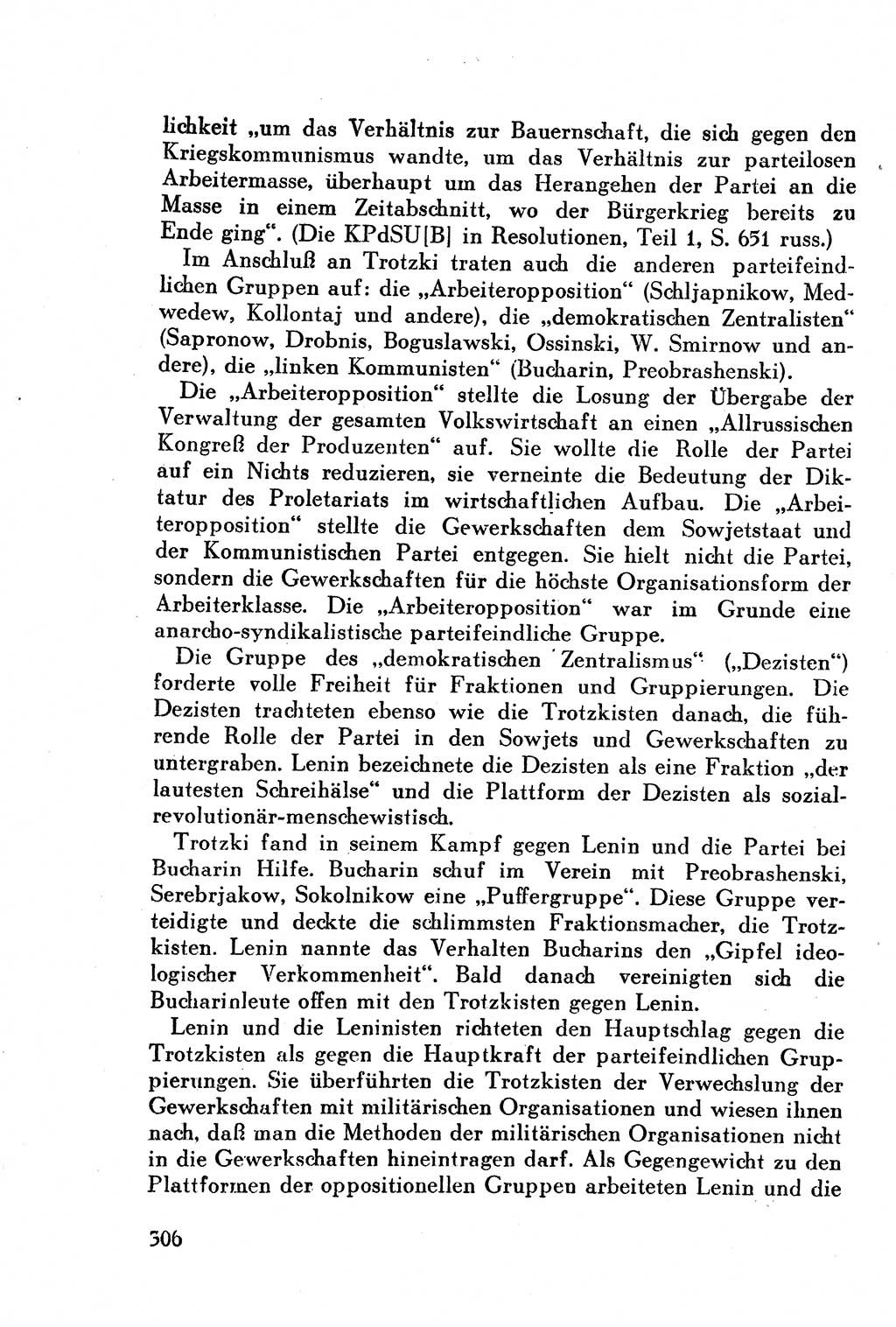 Geschichte der Kommunistischen Partei der Sowjetunion (KPdSU) [Sowjetische Besatzungszone (SBZ) Deutschlands] 1946, Seite 306 (Gesch. KPdSU SBZ Dtl. 1946, S. 306)