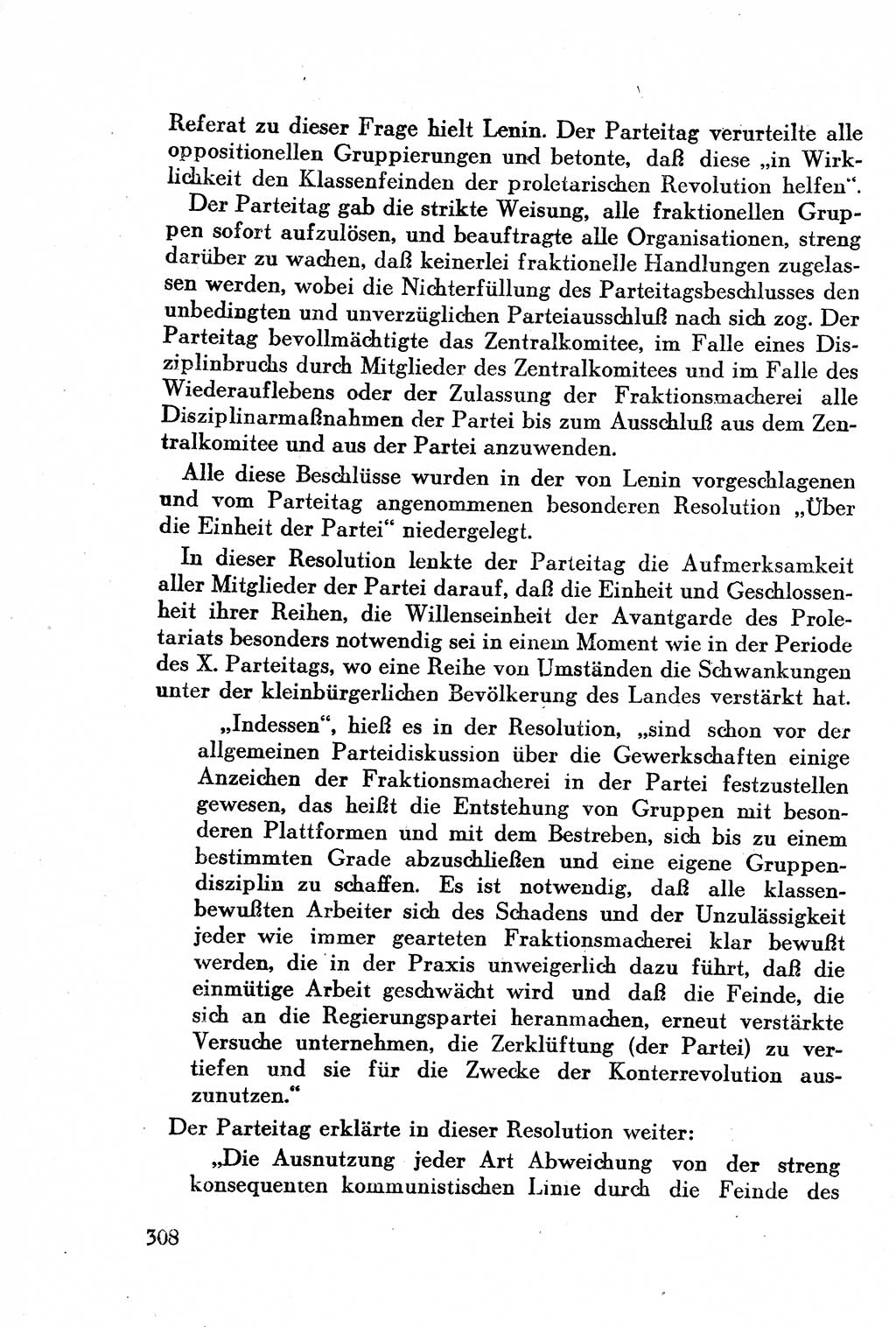 Geschichte der Kommunistischen Partei der Sowjetunion (KPdSU) [Sowjetische Besatzungszone (SBZ) Deutschlands] 1946, Seite 308 (Gesch. KPdSU SBZ Dtl. 1946, S. 308)