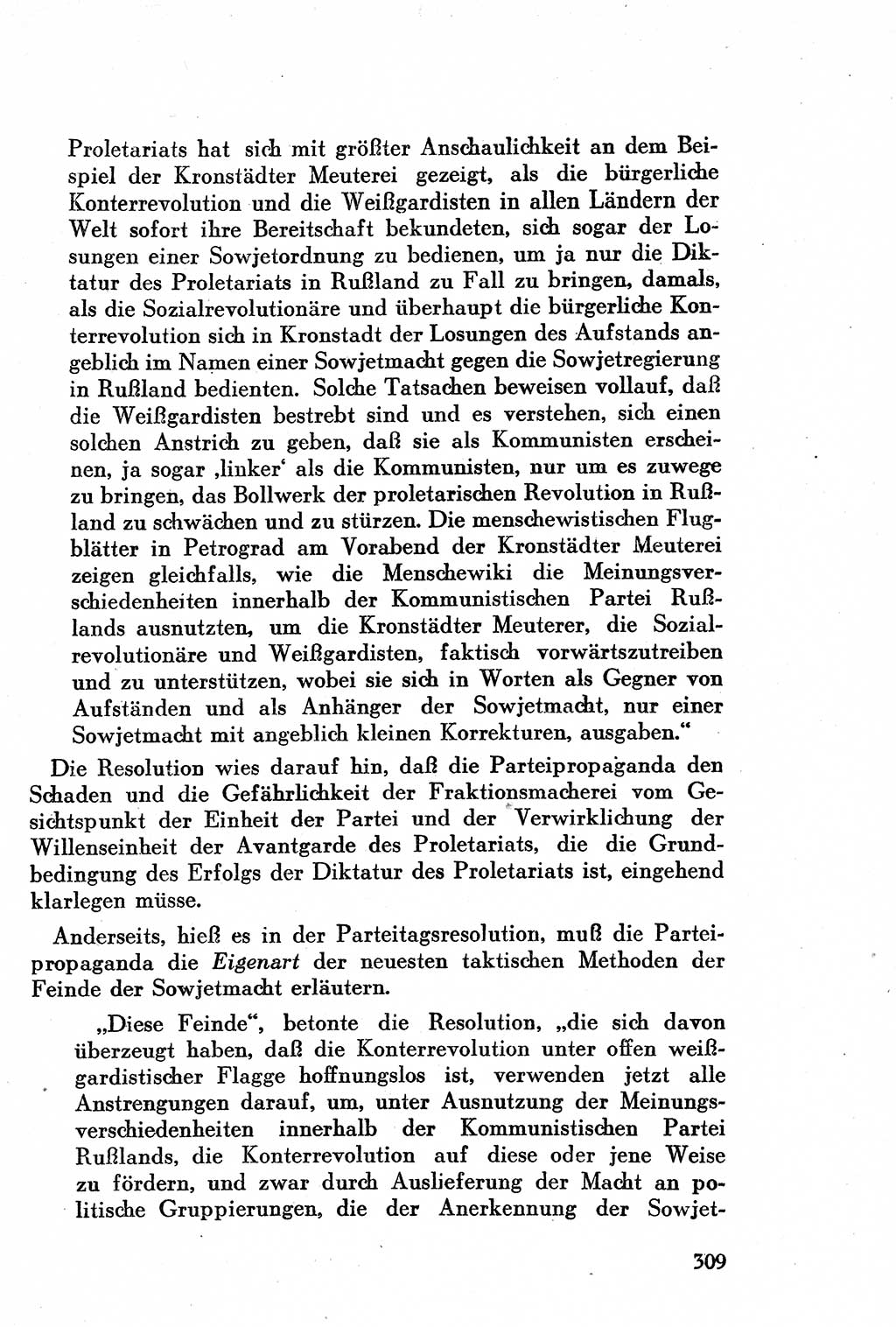 Geschichte der Kommunistischen Partei der Sowjetunion (KPdSU) [Sowjetische Besatzungszone (SBZ) Deutschlands] 1946, Seite 309 (Gesch. KPdSU SBZ Dtl. 1946, S. 309)