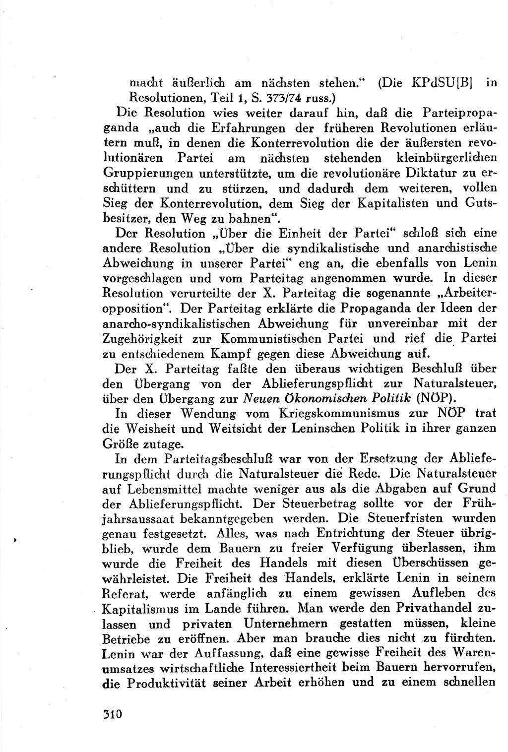 Geschichte der Kommunistischen Partei der Sowjetunion (KPdSU) [Sowjetische Besatzungszone (SBZ) Deutschlands] 1946, Seite 310 (Gesch. KPdSU SBZ Dtl. 1946, S. 310)