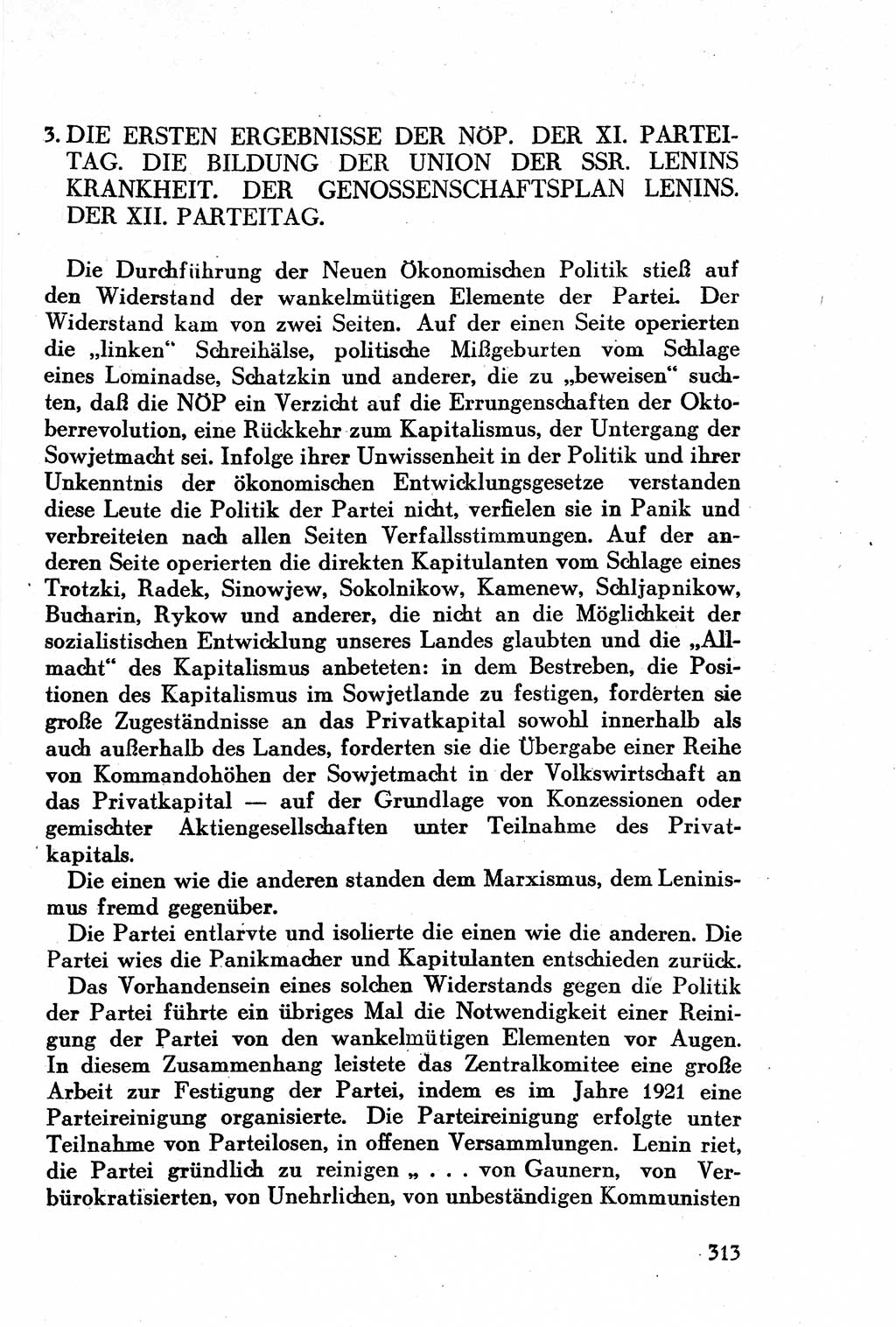 Geschichte der Kommunistischen Partei der Sowjetunion (KPdSU) [Sowjetische Besatzungszone (SBZ) Deutschlands] 1946, Seite 313 (Gesch. KPdSU SBZ Dtl. 1946, S. 313)