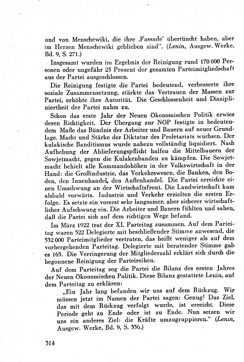 Geschichte der Kommunistischen Partei der Sowjetunion (KPdSU) [Sowjetische Besatzungszone (SBZ) Deutschlands] 1946, Seite 314 (Gesch. KPdSU SBZ Dtl. 1946, S. 314)