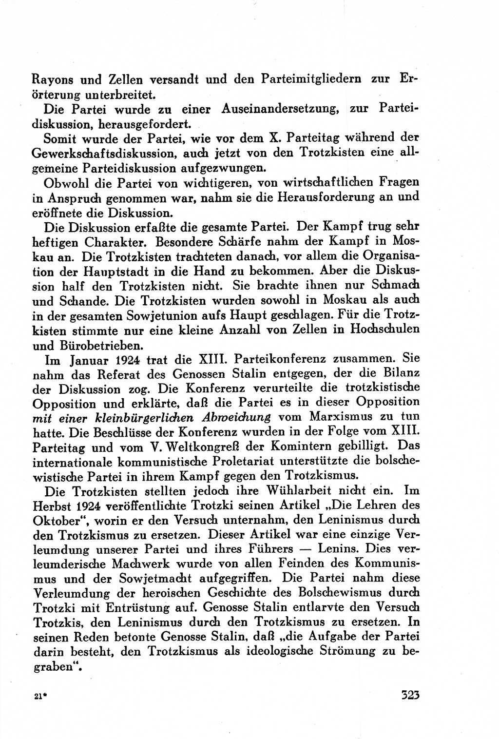 Geschichte der Kommunistischen Partei der Sowjetunion (KPdSU) [Sowjetische Besatzungszone (SBZ) Deutschlands] 1946, Seite 323 (Gesch. KPdSU SBZ Dtl. 1946, S. 323)