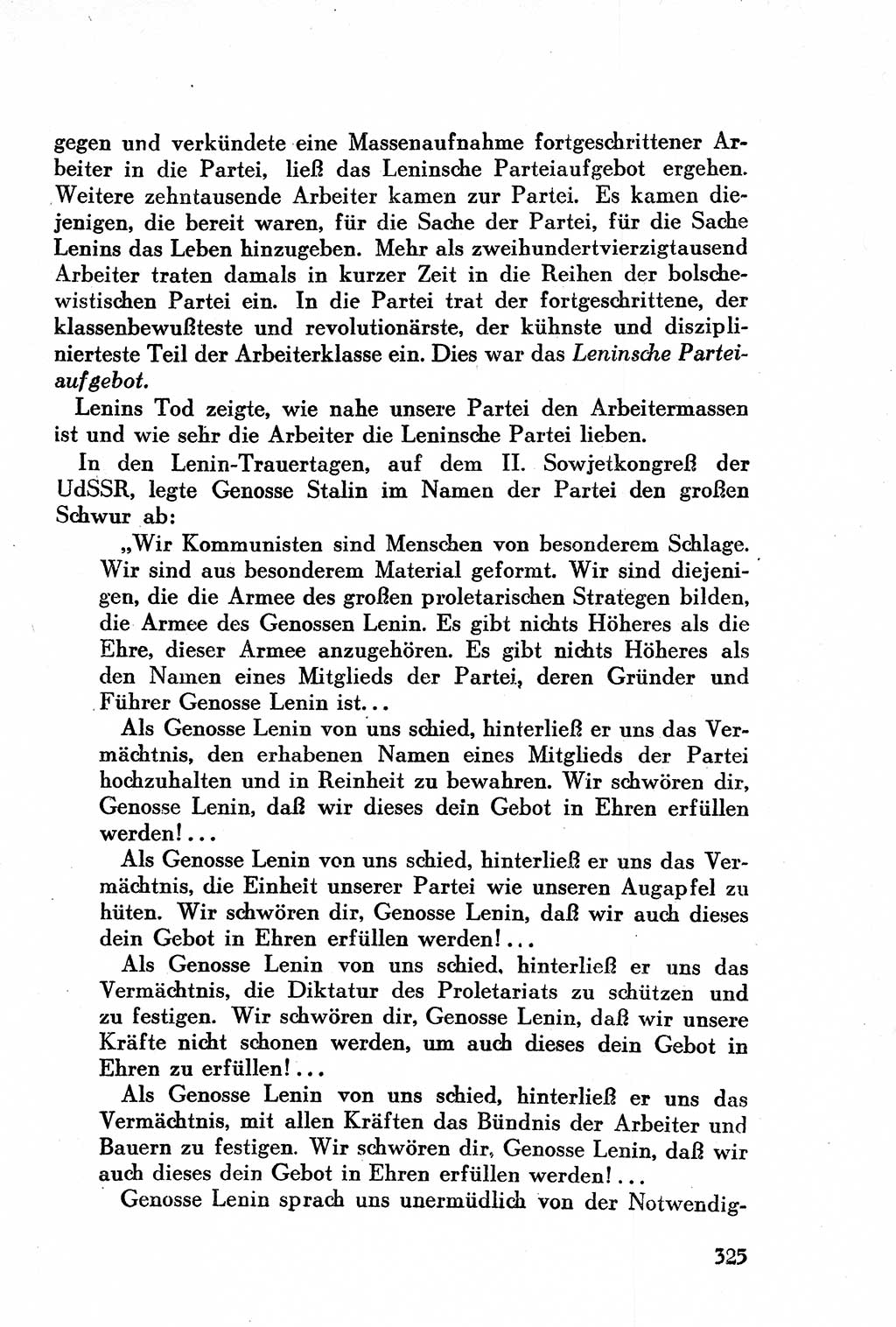 Geschichte der Kommunistischen Partei der Sowjetunion (KPdSU) [Sowjetische Besatzungszone (SBZ) Deutschlands] 1946, Seite 325 (Gesch. KPdSU SBZ Dtl. 1946, S. 325)