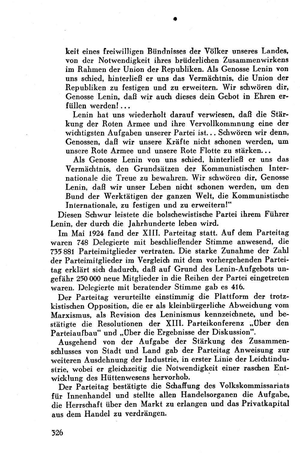 Geschichte der Kommunistischen Partei der Sowjetunion (KPdSU) [Sowjetische Besatzungszone (SBZ) Deutschlands] 1946, Seite 326 (Gesch. KPdSU SBZ Dtl. 1946, S. 326)