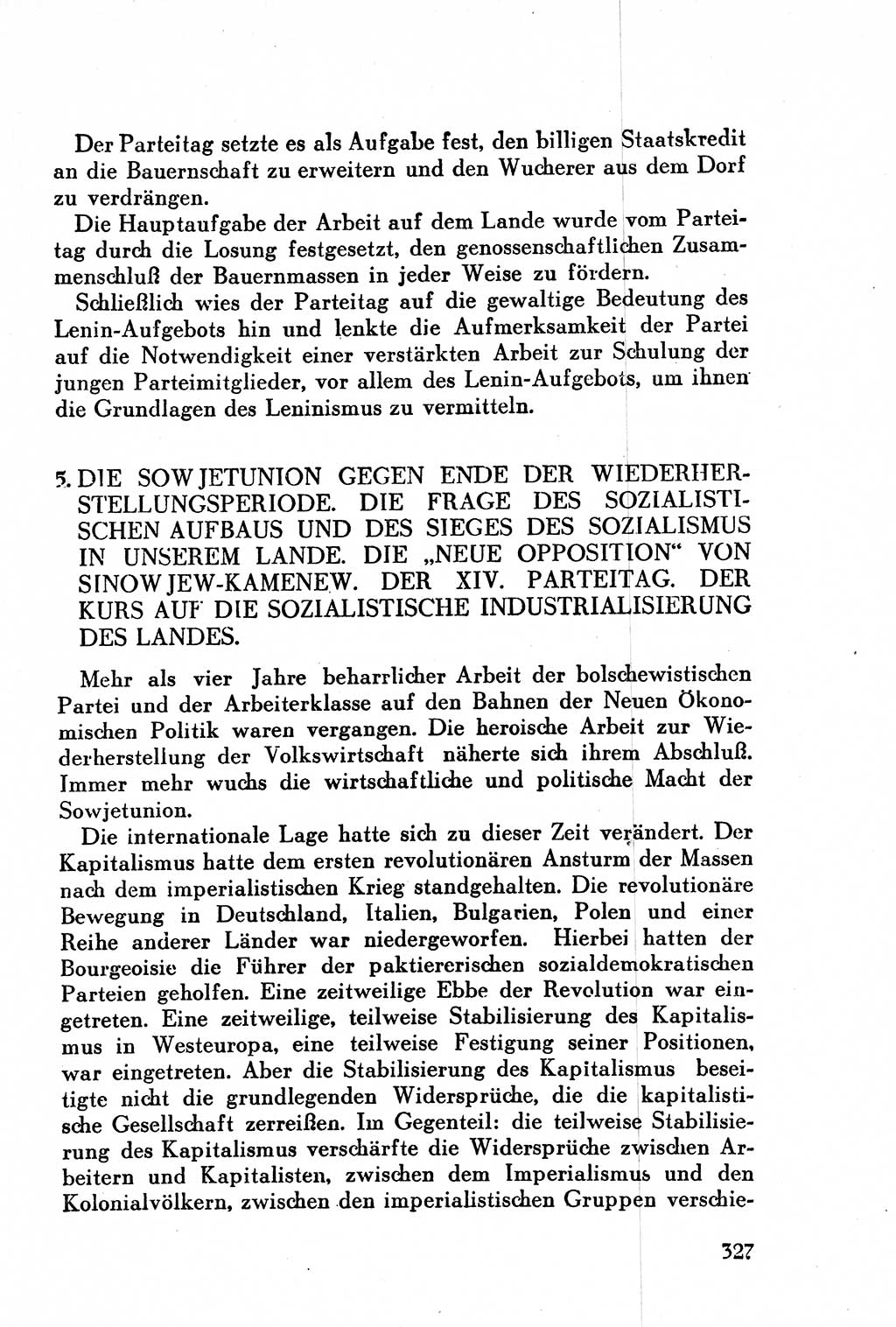 Geschichte der Kommunistischen Partei der Sowjetunion (KPdSU) [Sowjetische Besatzungszone (SBZ) Deutschlands] 1946, Seite 327 (Gesch. KPdSU SBZ Dtl. 1946, S. 327)