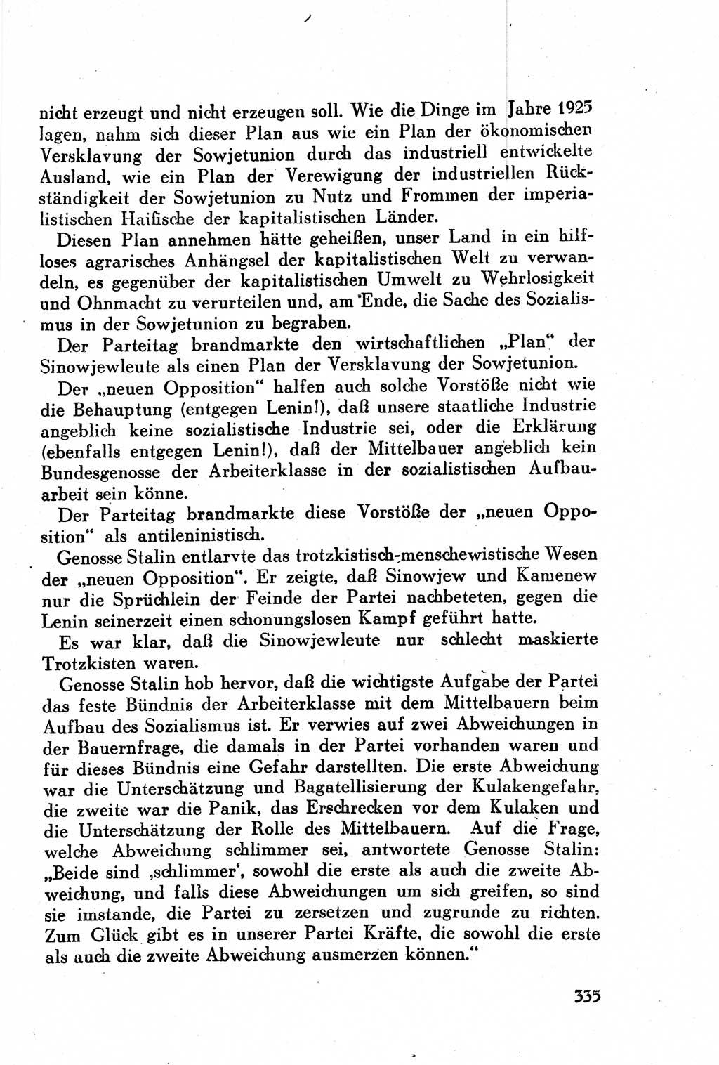 Geschichte der Kommunistischen Partei der Sowjetunion (KPdSU) [Sowjetische Besatzungszone (SBZ) Deutschlands] 1946, Seite 335 (Gesch. KPdSU SBZ Dtl. 1946, S. 335)