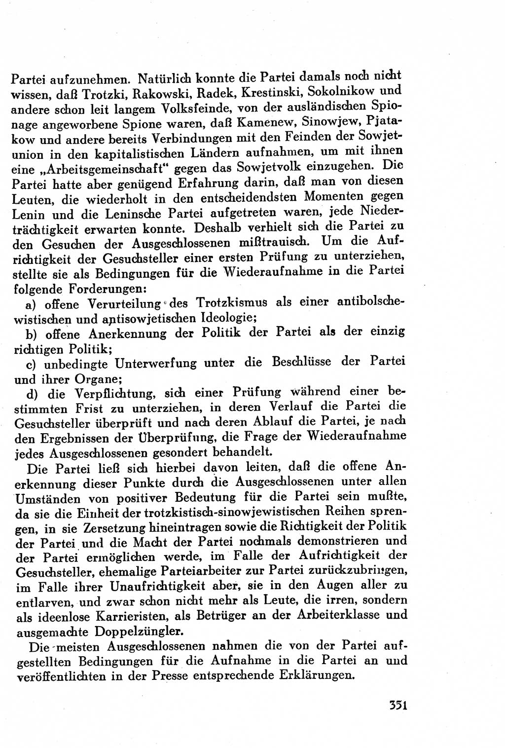 Geschichte der Kommunistischen Partei der Sowjetunion (KPdSU) [Sowjetische Besatzungszone (SBZ) Deutschlands] 1946, Seite 351 (Gesch. KPdSU SBZ Dtl. 1946, S. 351)