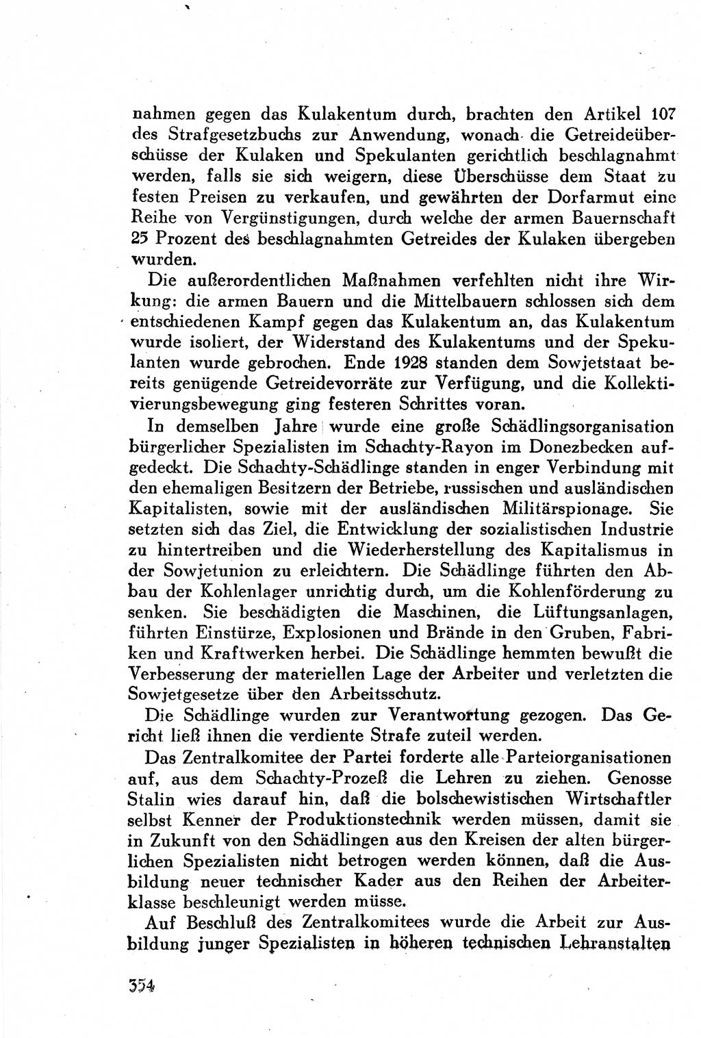 Geschichte der Kommunistischen Partei der Sowjetunion (KPdSU) [Sowjetische Besatzungszone (SBZ) Deutschlands] 1946, Seite 354 (Gesch. KPdSU SBZ Dtl. 1946, S. 354)