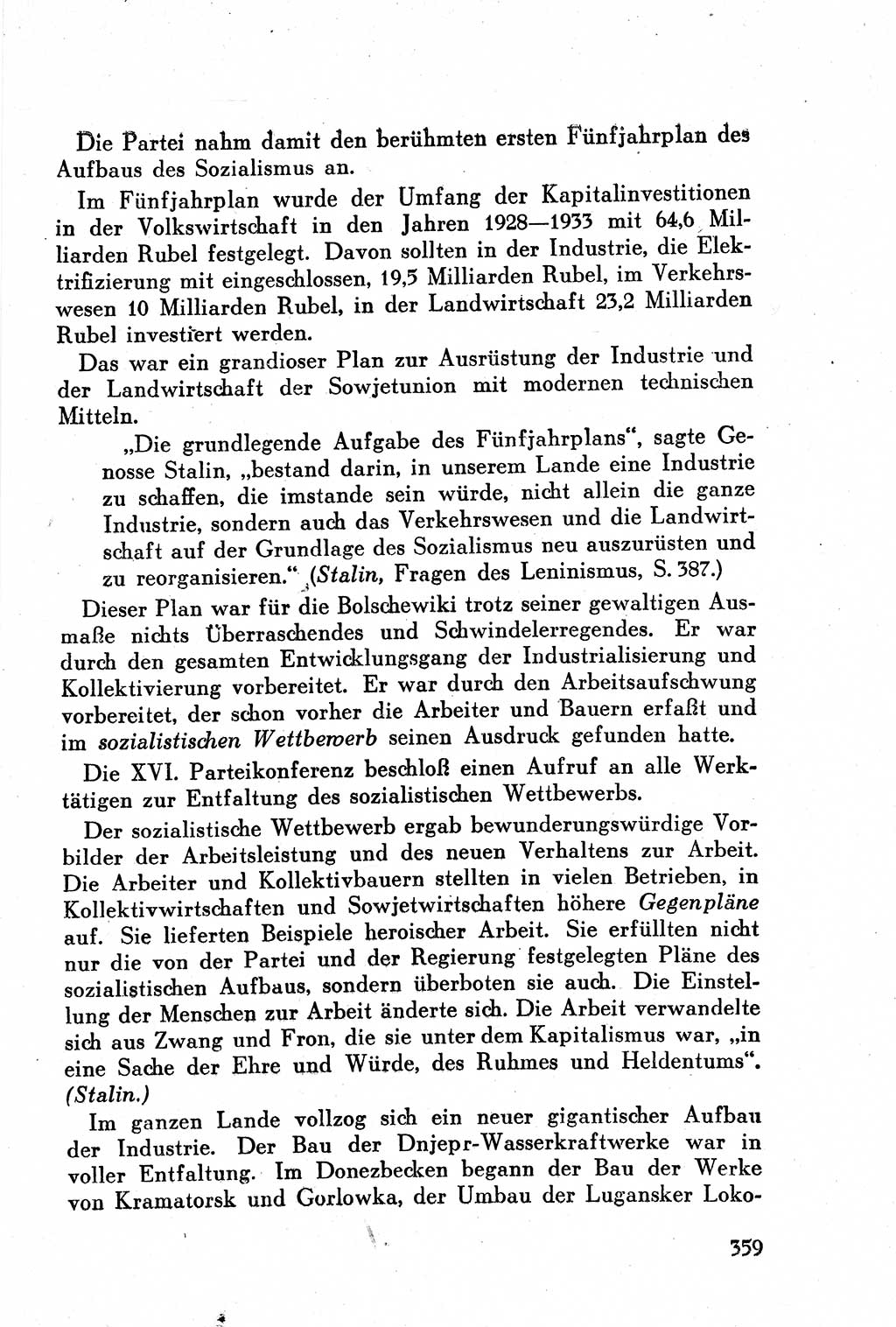 Geschichte der Kommunistischen Partei der Sowjetunion (KPdSU) [Sowjetische Besatzungszone (SBZ) Deutschlands] 1946, Seite 359 (Gesch. KPdSU SBZ Dtl. 1946, S. 359)
