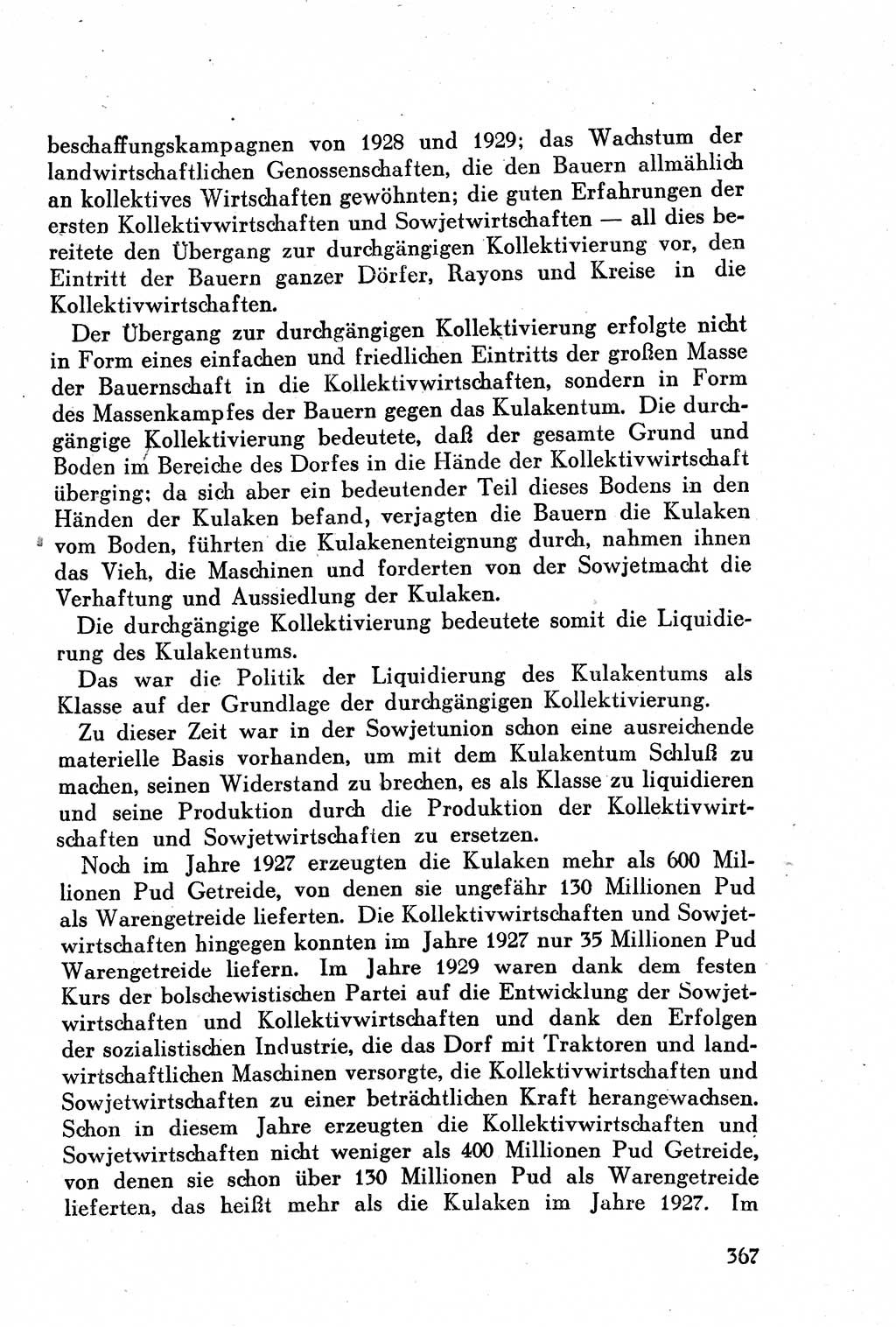 Geschichte der Kommunistischen Partei der Sowjetunion (KPdSU) [Sowjetische Besatzungszone (SBZ) Deutschlands] 1946, Seite 367 (Gesch. KPdSU SBZ Dtl. 1946, S. 367)