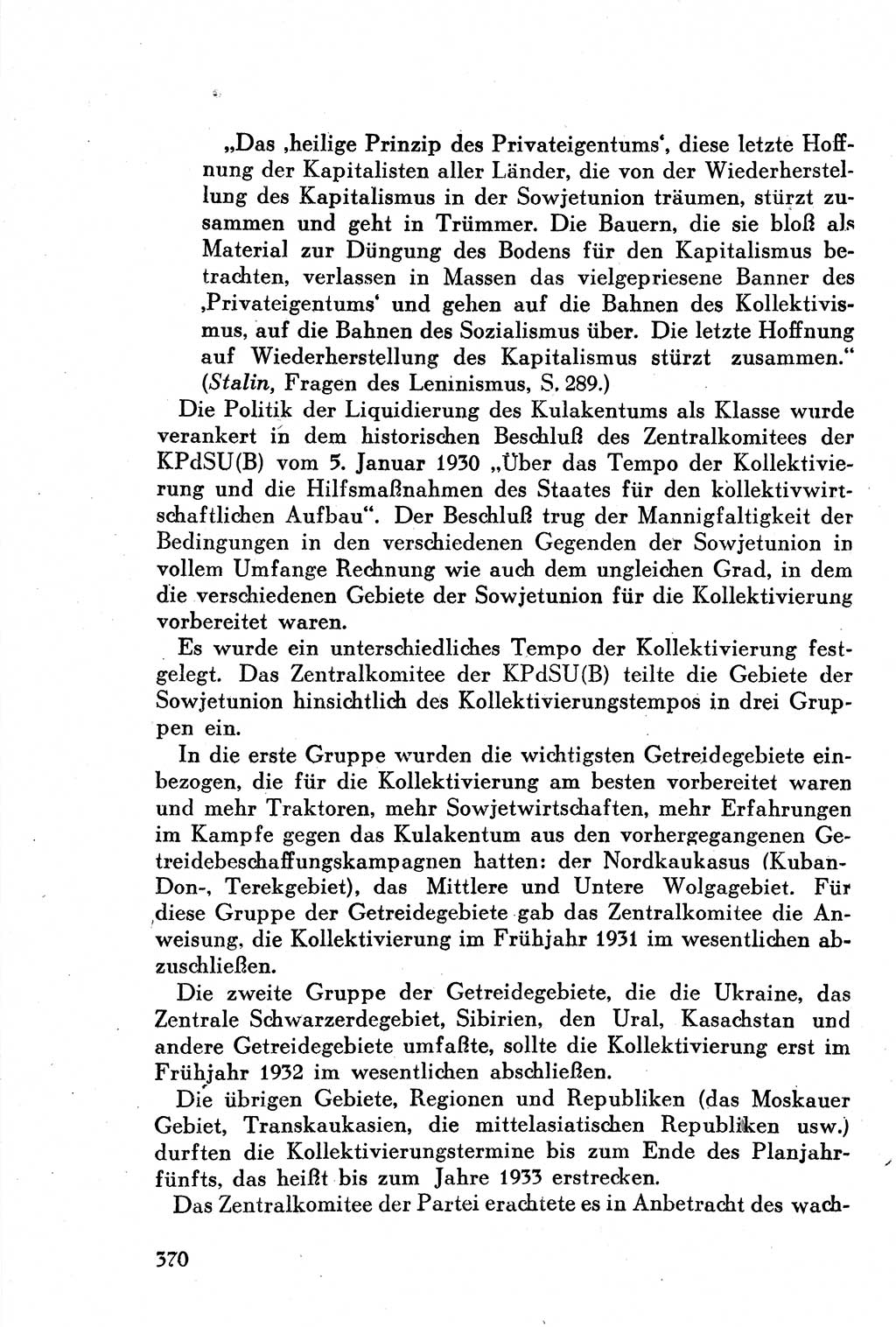 Geschichte der Kommunistischen Partei der Sowjetunion (KPdSU) [Sowjetische Besatzungszone (SBZ) Deutschlands] 1946, Seite 370 (Gesch. KPdSU SBZ Dtl. 1946, S. 370)