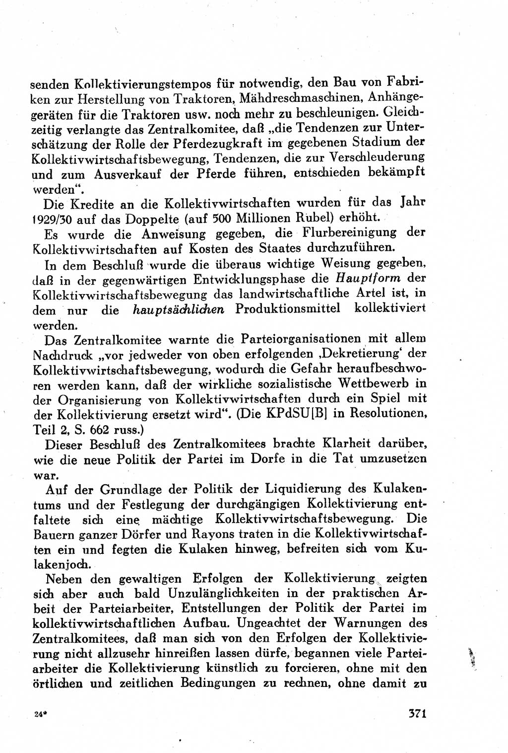 Geschichte der Kommunistischen Partei der Sowjetunion (KPdSU) [Sowjetische Besatzungszone (SBZ) Deutschlands] 1946, Seite 371 (Gesch. KPdSU SBZ Dtl. 1946, S. 371)