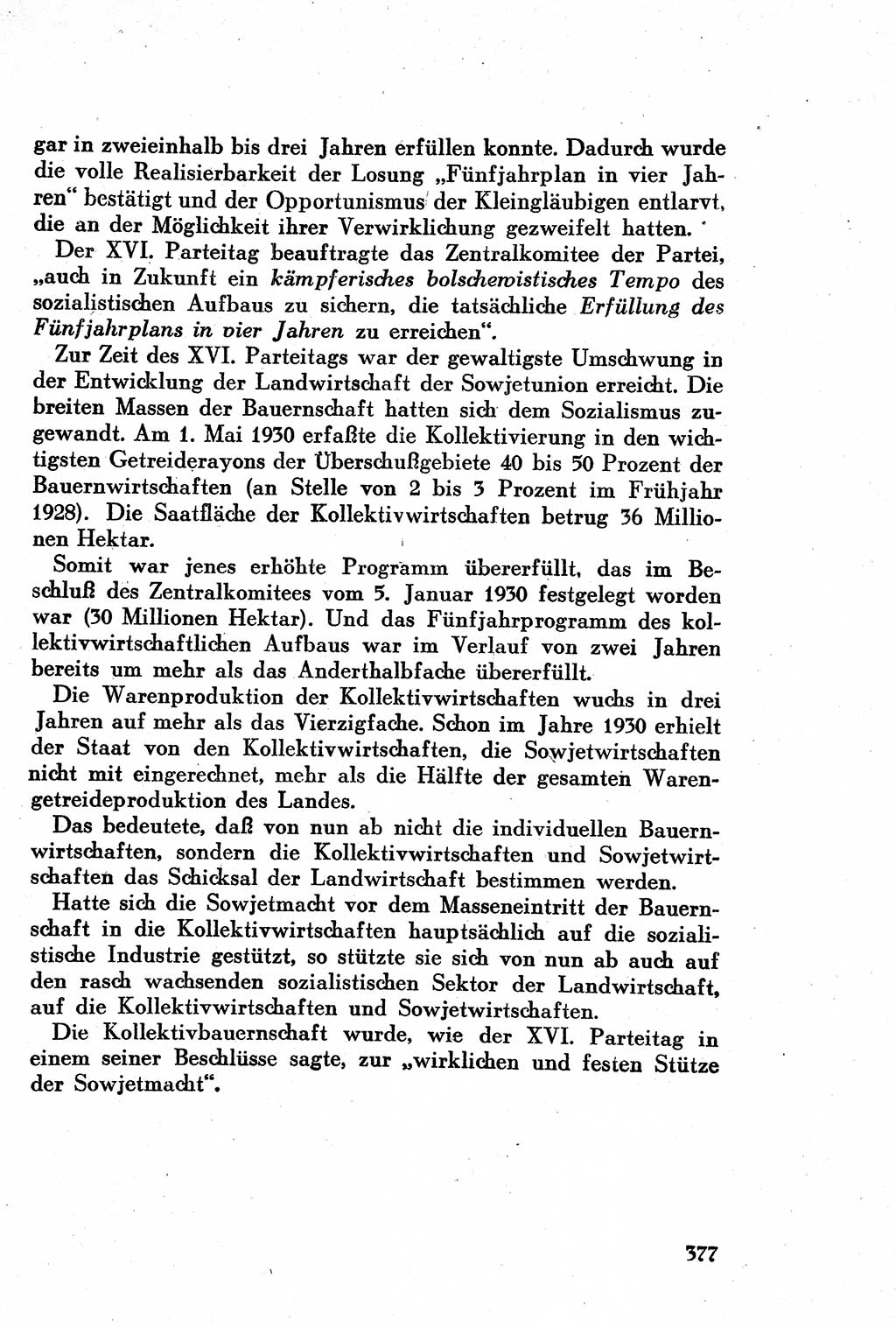 Geschichte der Kommunistischen Partei der Sowjetunion (KPdSU) [Sowjetische Besatzungszone (SBZ) Deutschlands] 1946, Seite 377 (Gesch. KPdSU SBZ Dtl. 1946, S. 377)