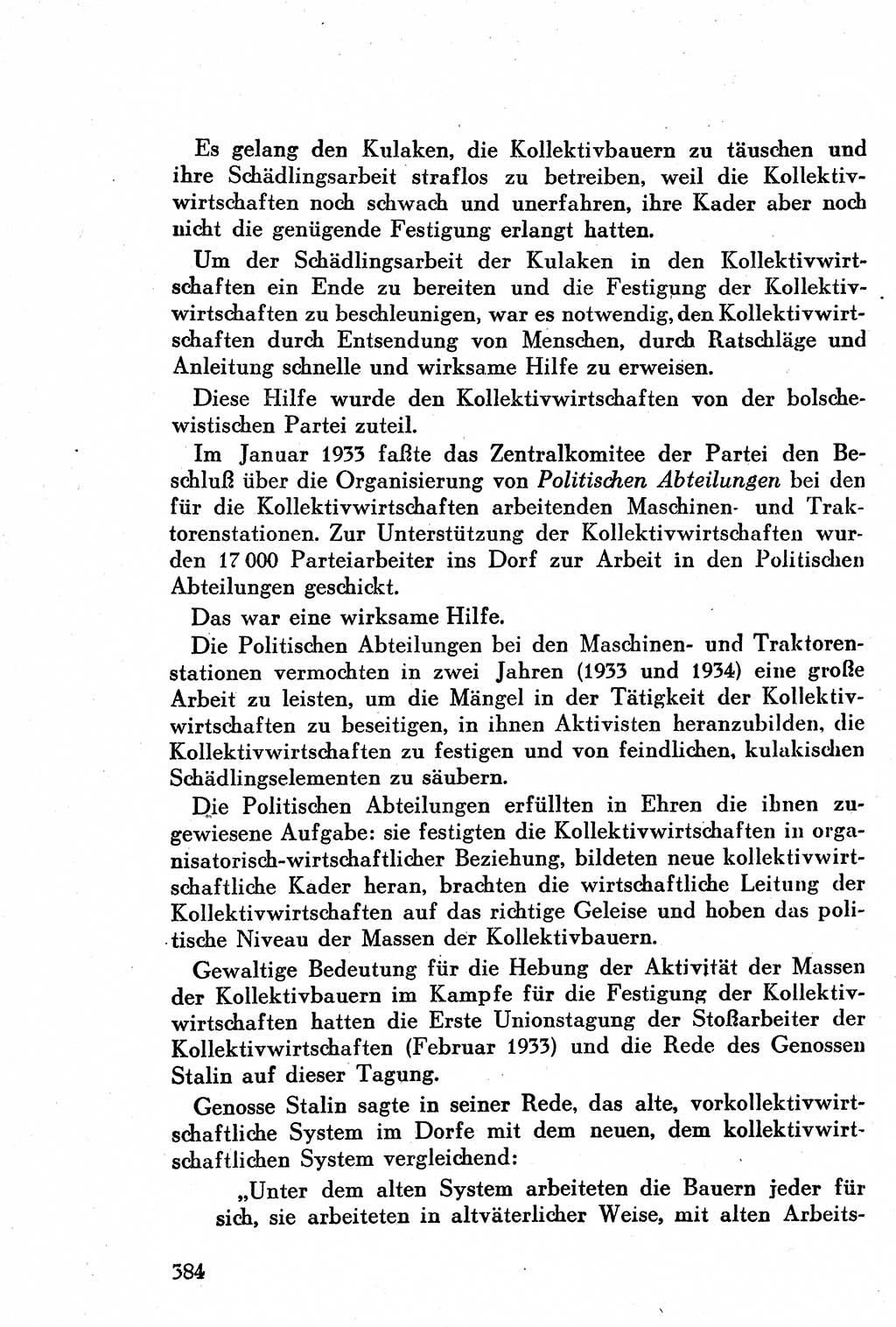 Geschichte der Kommunistischen Partei der Sowjetunion (KPdSU) [Sowjetische Besatzungszone (SBZ) Deutschlands] 1946, Seite 384 (Gesch. KPdSU SBZ Dtl. 1946, S. 384)