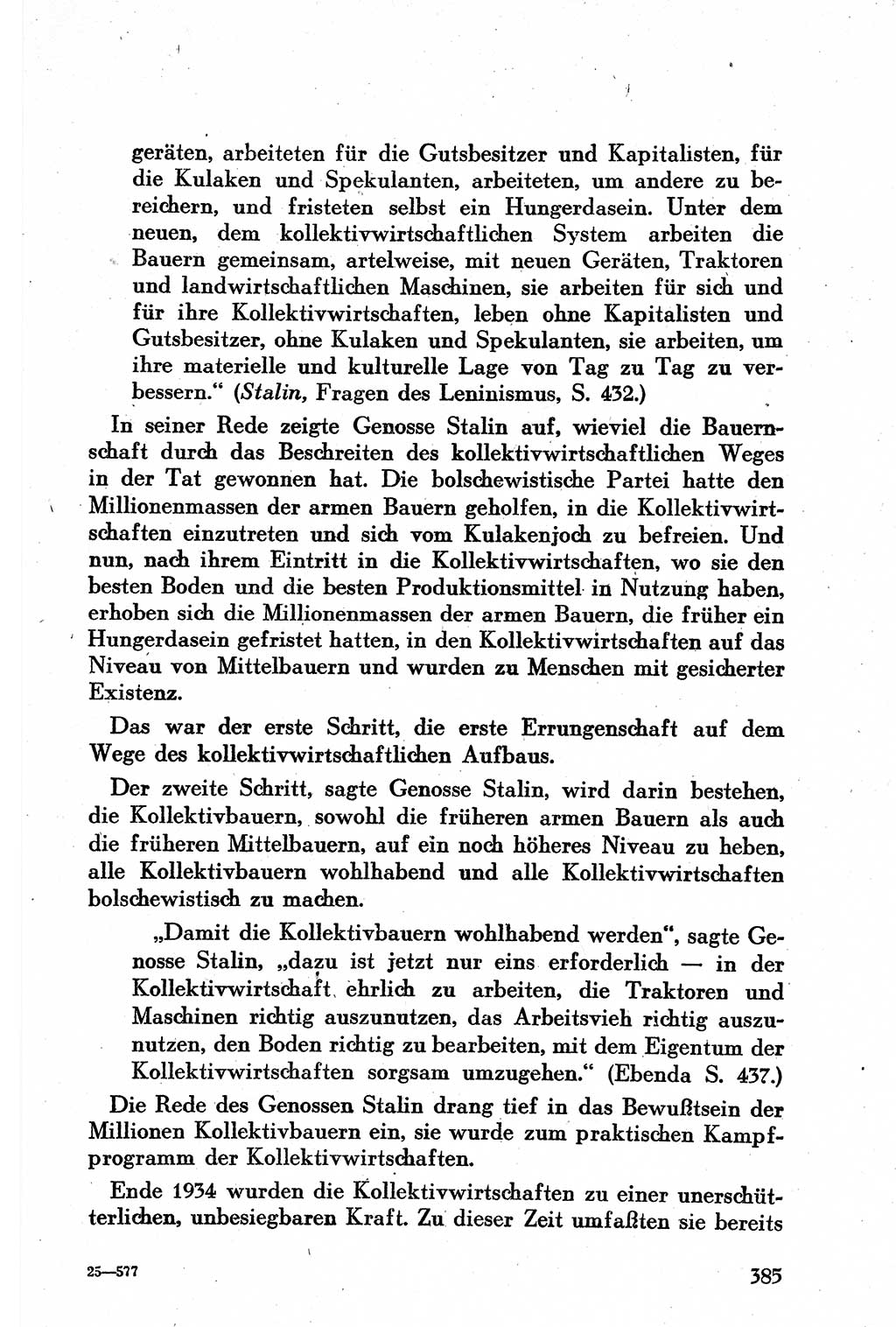 Geschichte der Kommunistischen Partei der Sowjetunion (KPdSU) [Sowjetische Besatzungszone (SBZ) Deutschlands] 1946, Seite 385 (Gesch. KPdSU SBZ Dtl. 1946, S. 385)