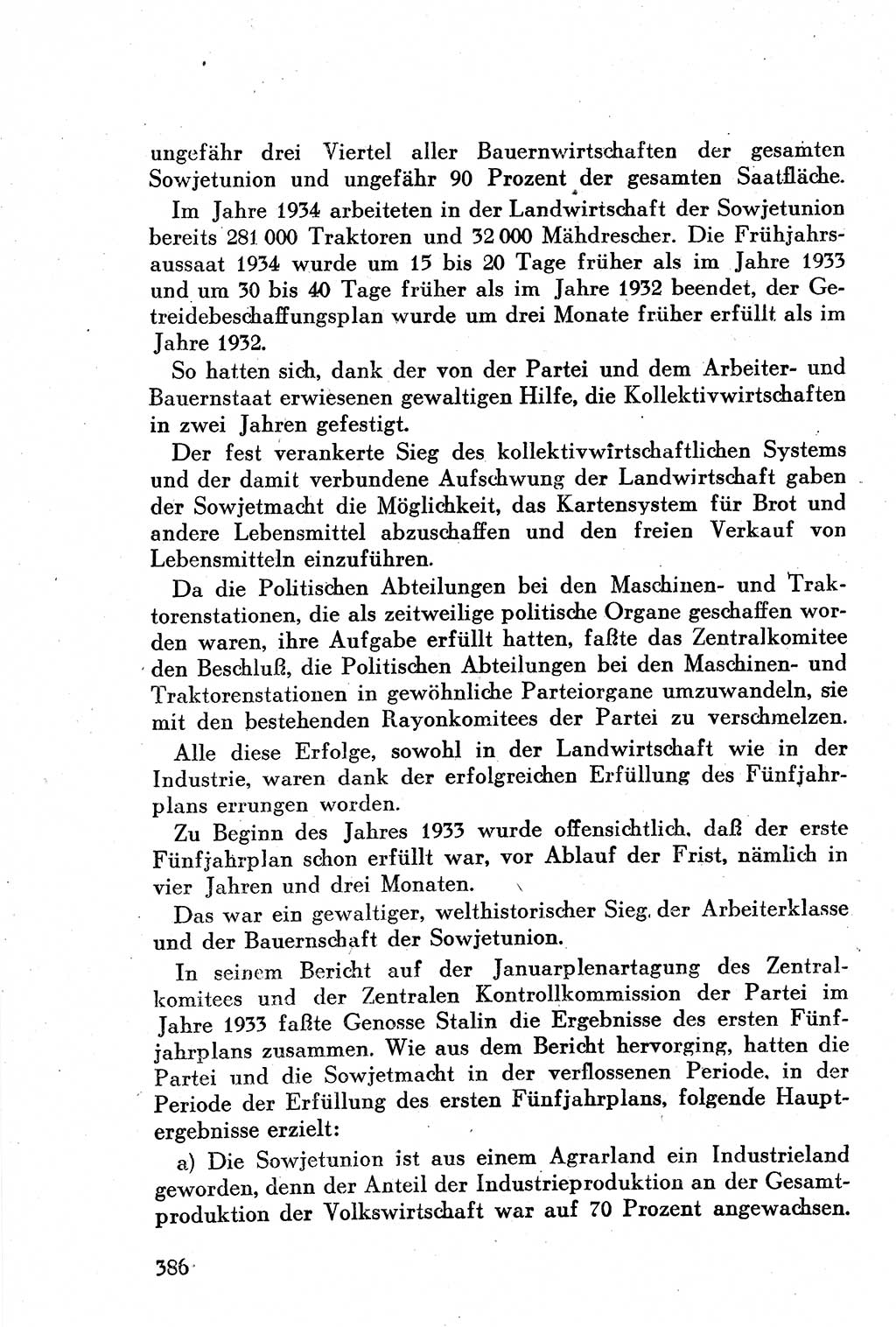 Geschichte der Kommunistischen Partei der Sowjetunion (KPdSU) [Sowjetische Besatzungszone (SBZ) Deutschlands] 1946, Seite 386 (Gesch. KPdSU SBZ Dtl. 1946, S. 386)