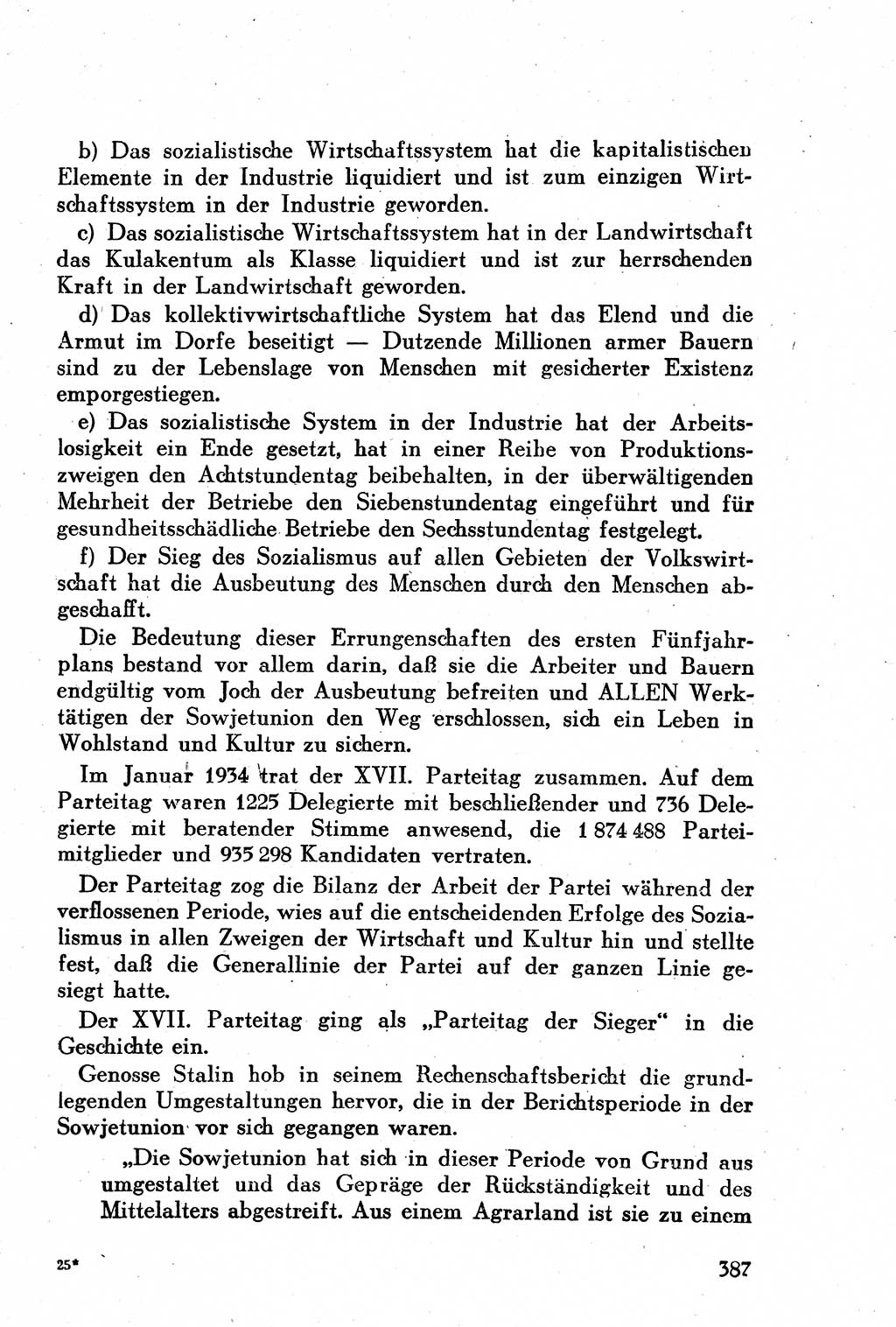 Geschichte der Kommunistischen Partei der Sowjetunion (KPdSU) [Sowjetische Besatzungszone (SBZ) Deutschlands] 1946, Seite 387 (Gesch. KPdSU SBZ Dtl. 1946, S. 387)