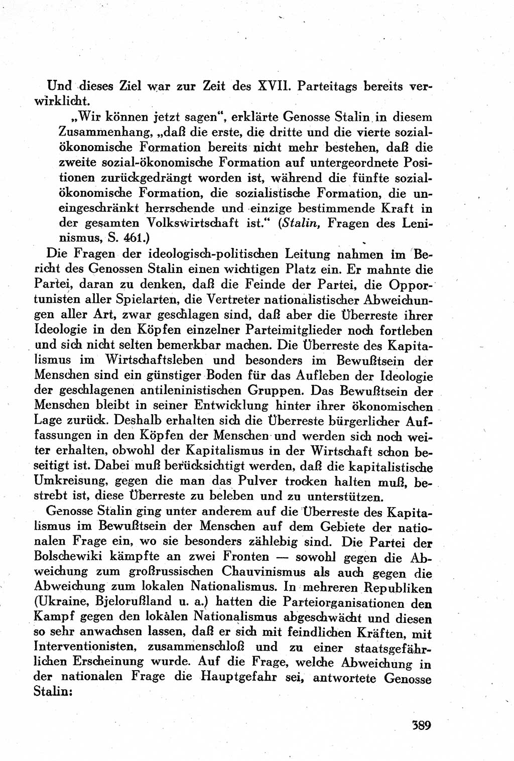 Geschichte der Kommunistischen Partei der Sowjetunion (KPdSU) [Sowjetische Besatzungszone (SBZ) Deutschlands] 1946, Seite 389 (Gesch. KPdSU SBZ Dtl. 1946, S. 389)