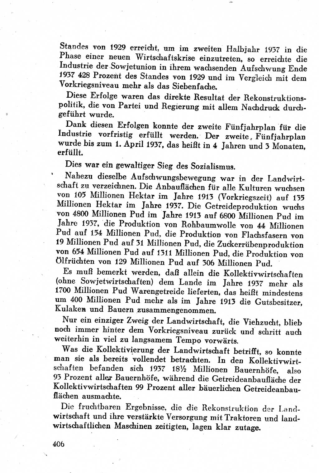 Geschichte der Kommunistischen Partei der Sowjetunion (KPdSU) [Sowjetische Besatzungszone (SBZ) Deutschlands] 1946, Seite 406 (Gesch. KPdSU SBZ Dtl. 1946, S. 406)