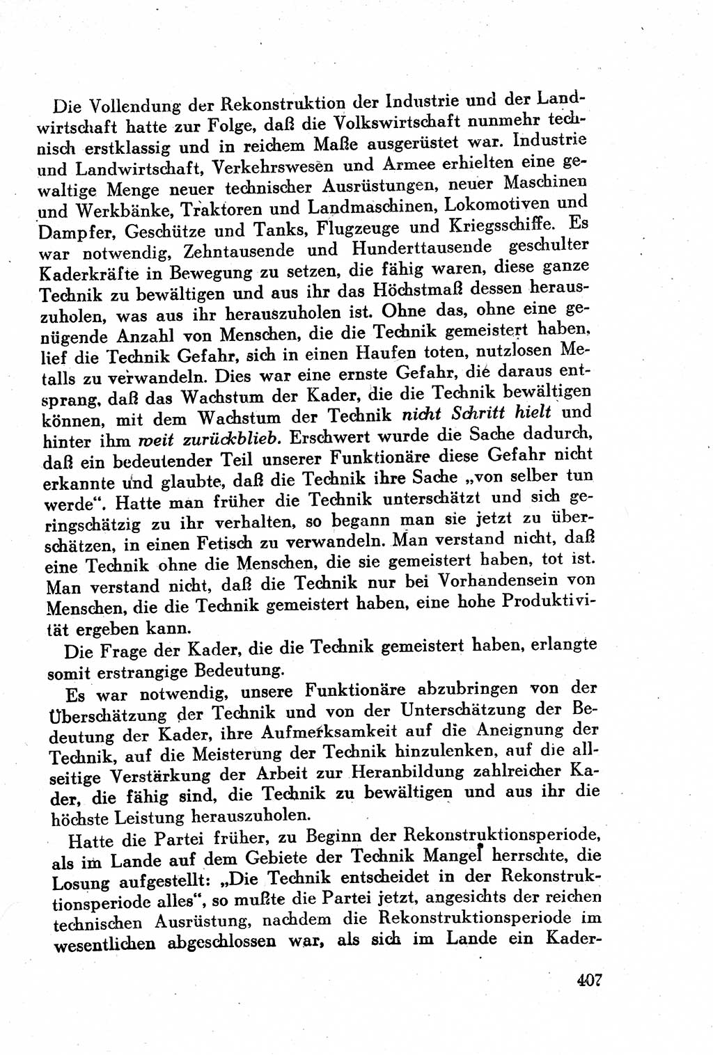 Geschichte der Kommunistischen Partei der Sowjetunion (KPdSU) [Sowjetische Besatzungszone (SBZ) Deutschlands] 1946, Seite 407 (Gesch. KPdSU SBZ Dtl. 1946, S. 407)