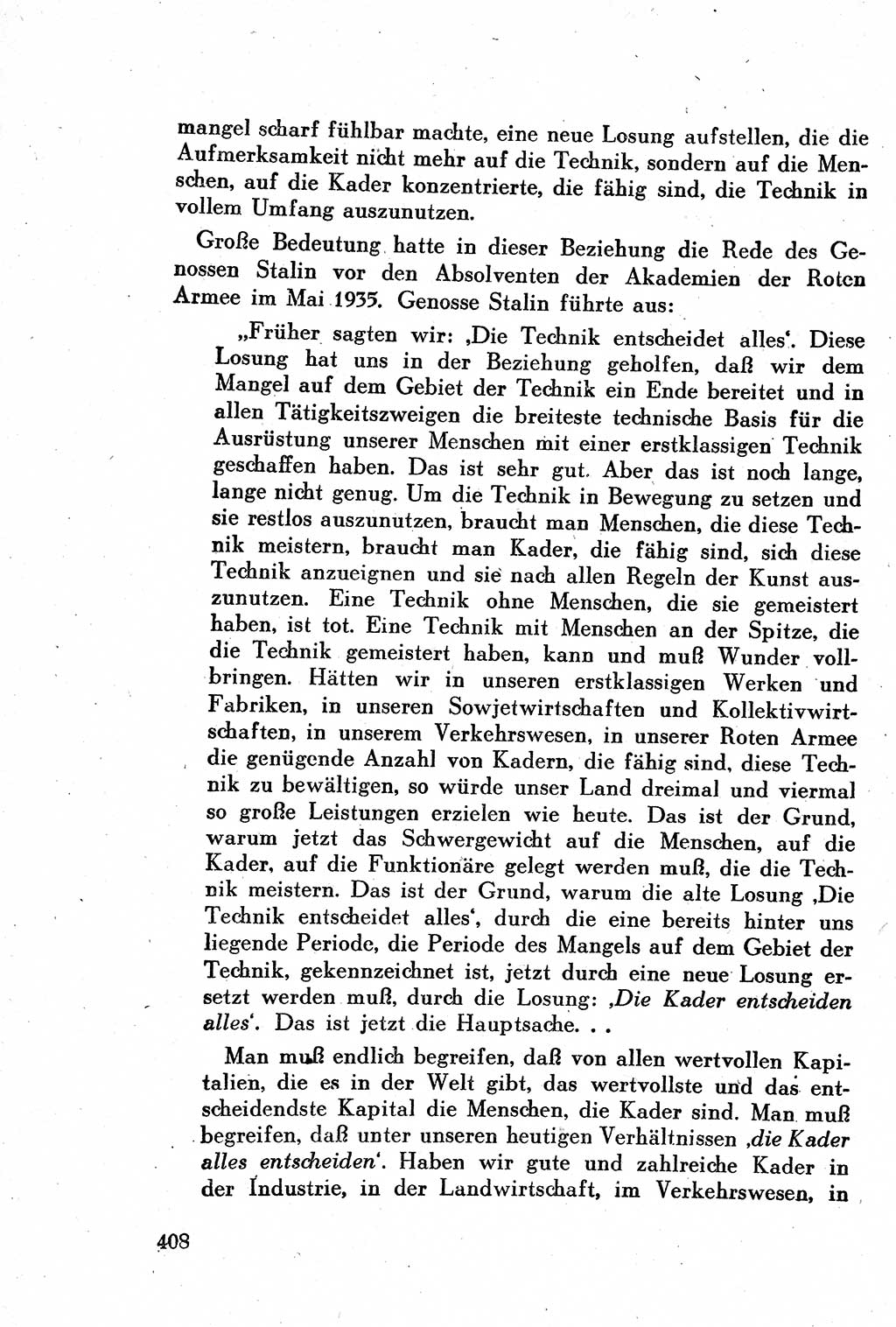 Geschichte der Kommunistischen Partei der Sowjetunion (KPdSU) [Sowjetische Besatzungszone (SBZ) Deutschlands] 1946, Seite 408 (Gesch. KPdSU SBZ Dtl. 1946, S. 408)