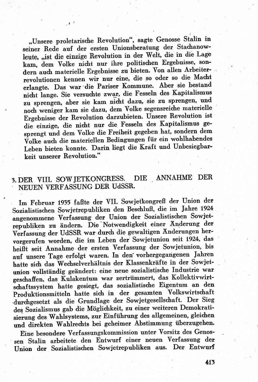 Geschichte der Kommunistischen Partei der Sowjetunion (KPdSU) [Sowjetische Besatzungszone (SBZ) Deutschlands] 1946, Seite 413 (Gesch. KPdSU SBZ Dtl. 1946, S. 413)