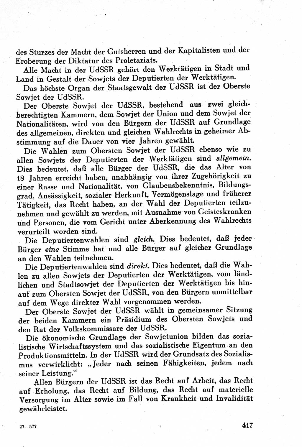 Geschichte der Kommunistischen Partei der Sowjetunion (KPdSU) [Sowjetische Besatzungszone (SBZ) Deutschlands] 1946, Seite 417 (Gesch. KPdSU SBZ Dtl. 1946, S. 417)