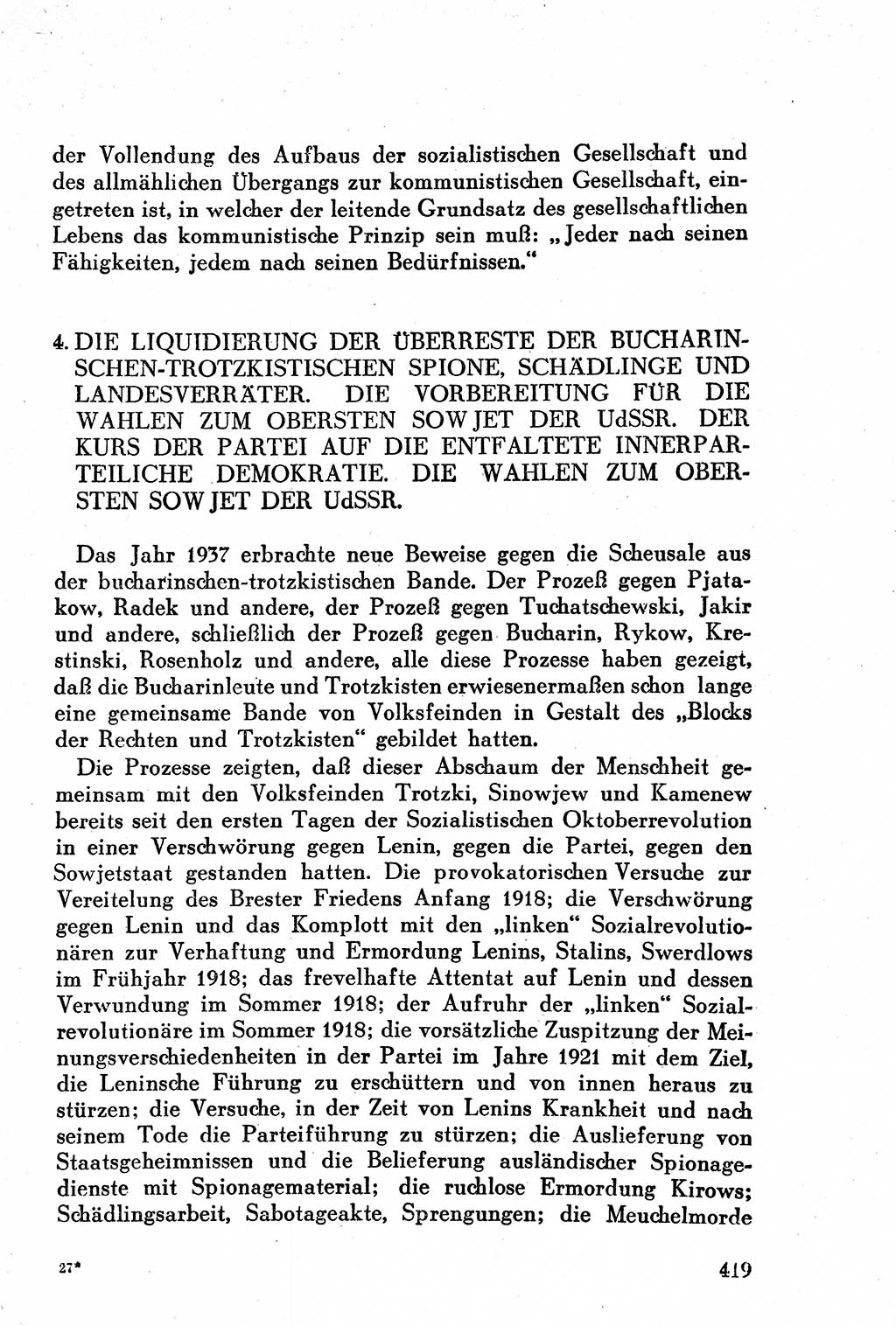 Geschichte der Kommunistischen Partei der Sowjetunion (KPdSU) [Sowjetische Besatzungszone (SBZ) Deutschlands] 1946, Seite 419 (Gesch. KPdSU SBZ Dtl. 1946, S. 419)