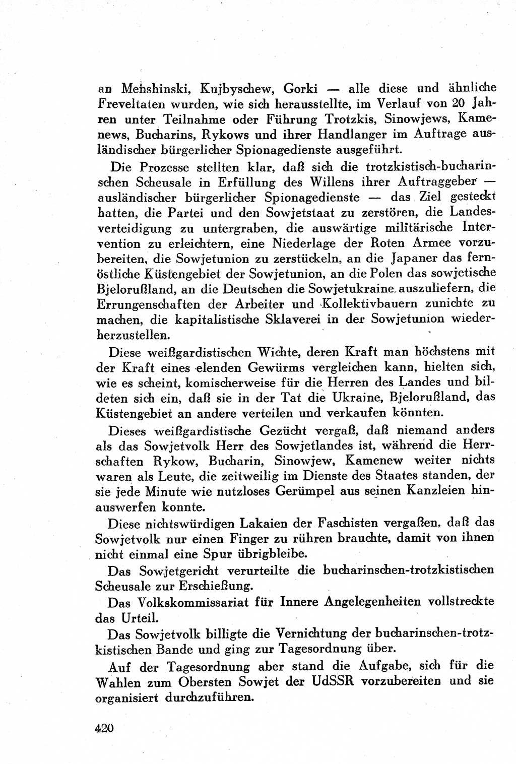 Geschichte der Kommunistischen Partei der Sowjetunion (KPdSU) [Sowjetische Besatzungszone (SBZ) Deutschlands] 1946, Seite 420 (Gesch. KPdSU SBZ Dtl. 1946, S. 420)