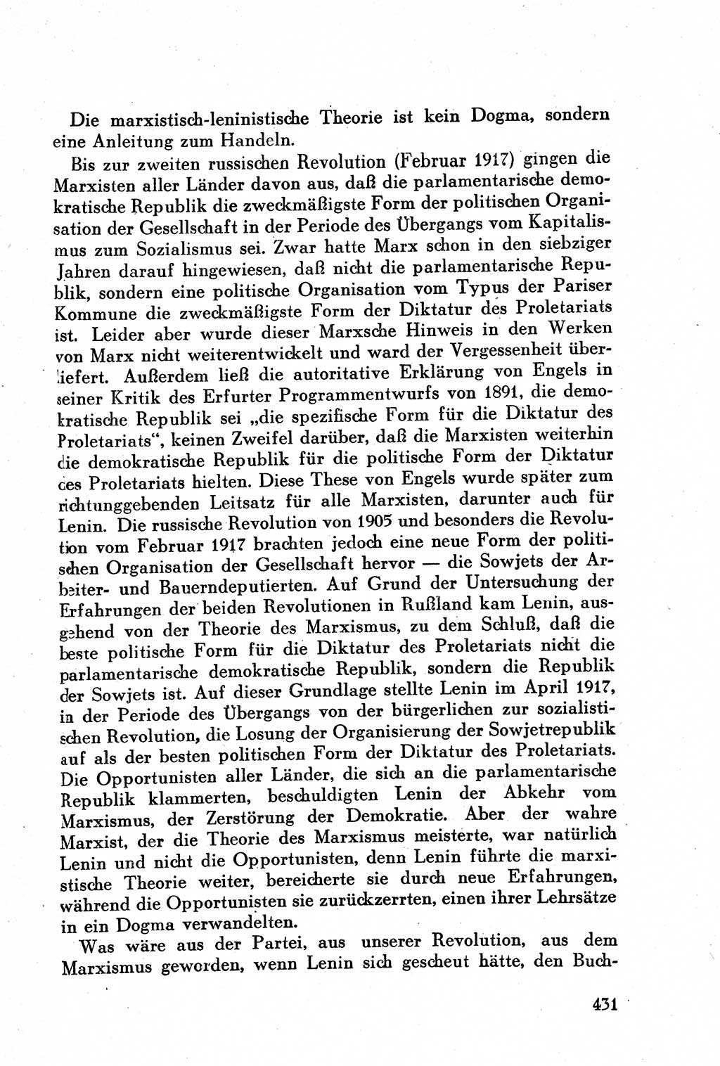 Geschichte der Kommunistischen Partei der Sowjetunion (KPdSU) [Sowjetische Besatzungszone (SBZ) Deutschlands] 1946, Seite 431 (Gesch. KPdSU SBZ Dtl. 1946, S. 431)