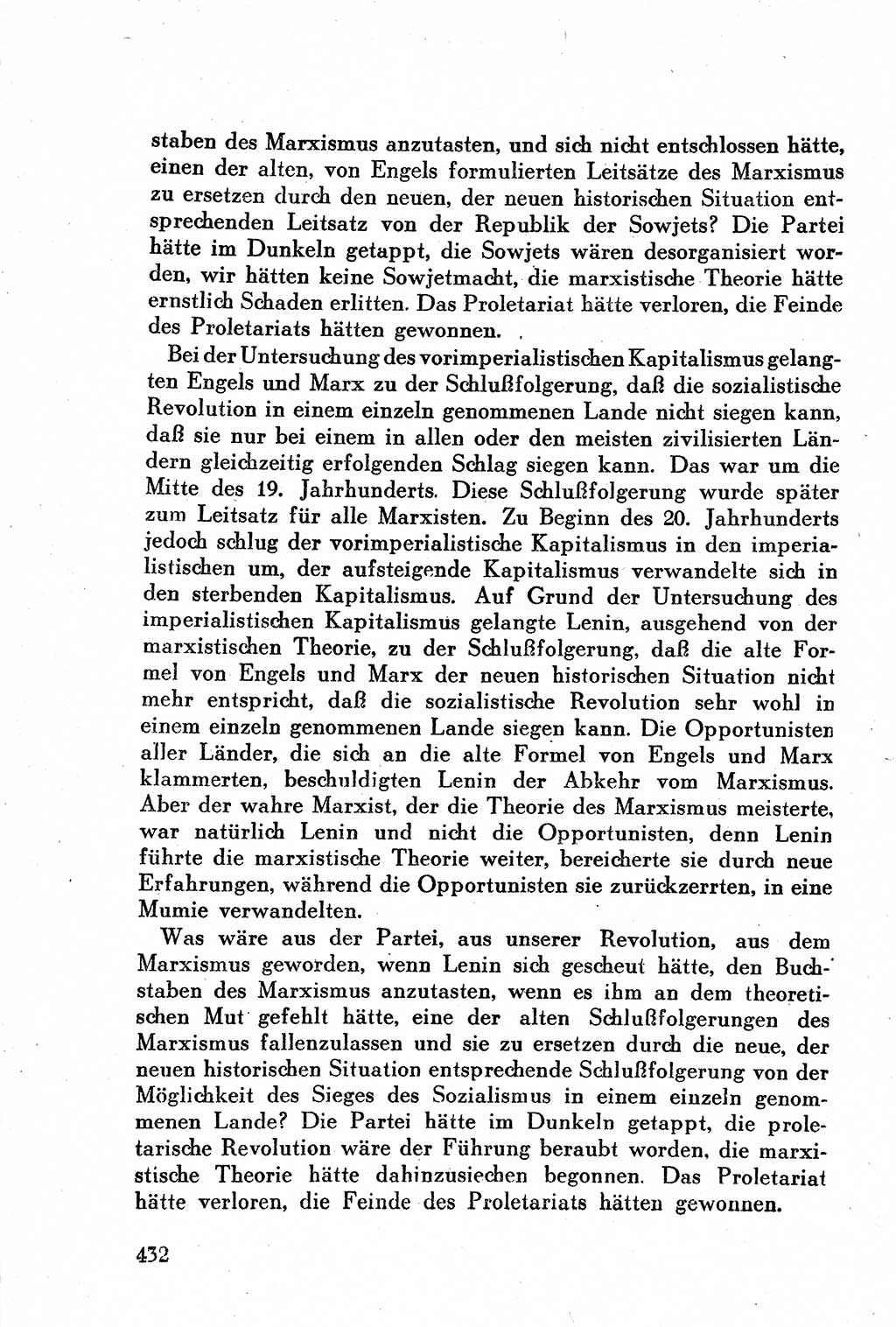 Geschichte der Kommunistischen Partei der Sowjetunion (KPdSU) [Sowjetische Besatzungszone (SBZ) Deutschlands] 1946, Seite 432 (Gesch. KPdSU SBZ Dtl. 1946, S. 432)