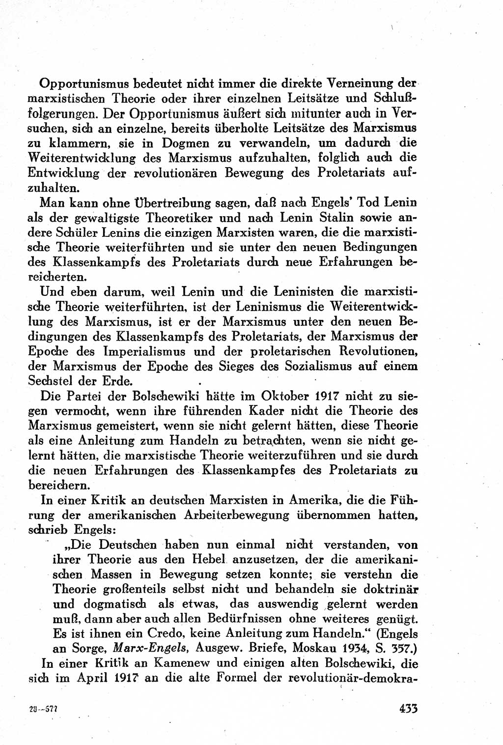 Geschichte der Kommunistischen Partei der Sowjetunion (KPdSU) [Sowjetische Besatzungszone (SBZ) Deutschlands] 1946, Seite 433 (Gesch. KPdSU SBZ Dtl. 1946, S. 433)