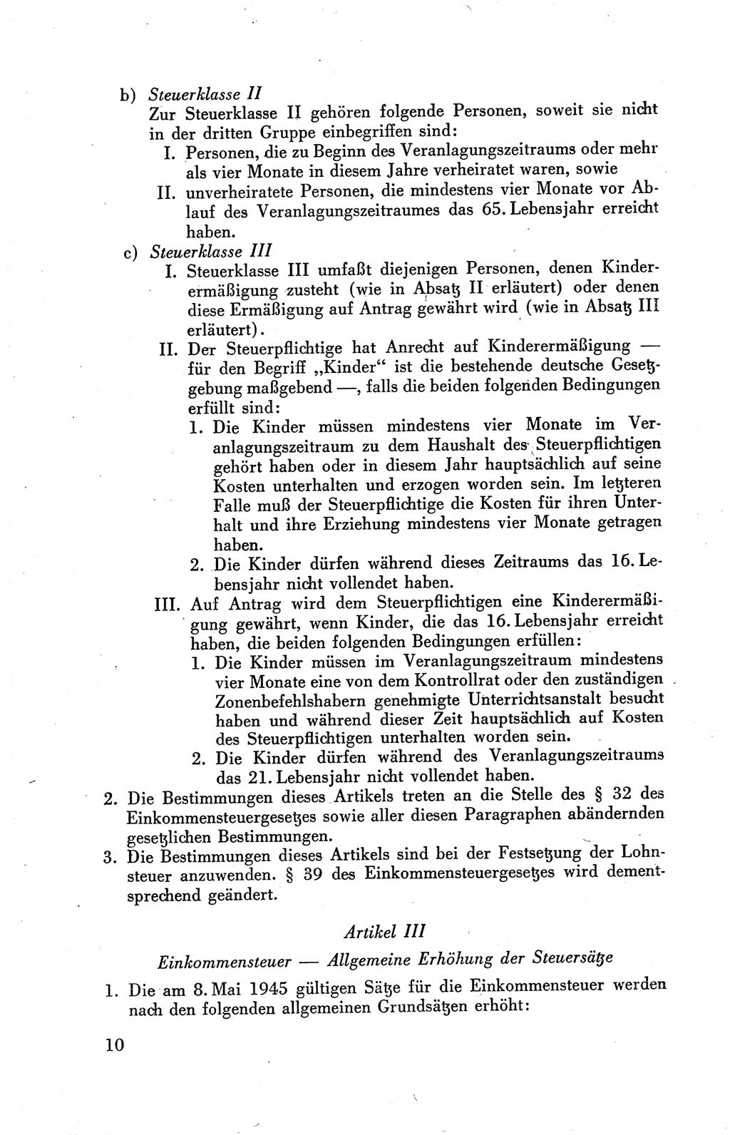 Der Alliierte Kontrollrat für Deutschland - Die Alliierte Kommandantur der Stadt Berlin, Kommuniqués, Gesetze, Direktiven, Befehle, Anordnungen, Sammelheft 2 1946, Seite 10 (AKR Dtl., All. Kdtr. Bln., 1946, S. 10)